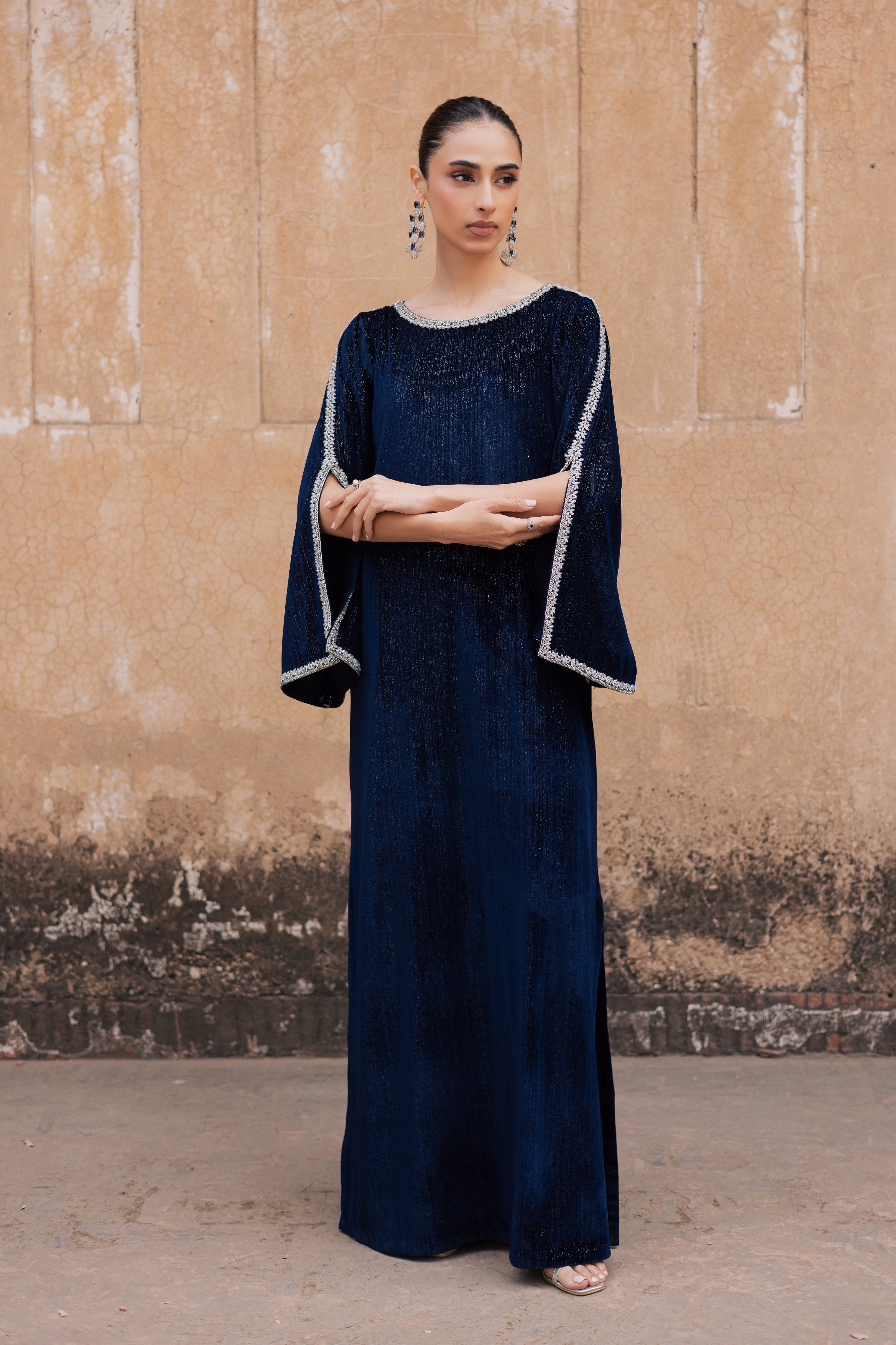 Ellia 2Pc - Velvet Formal Dress BATIKstudio BATIK S / Navy Blue / Velvet-M / Navy Blue / Velvet-L / Navy Blue / Velvet
