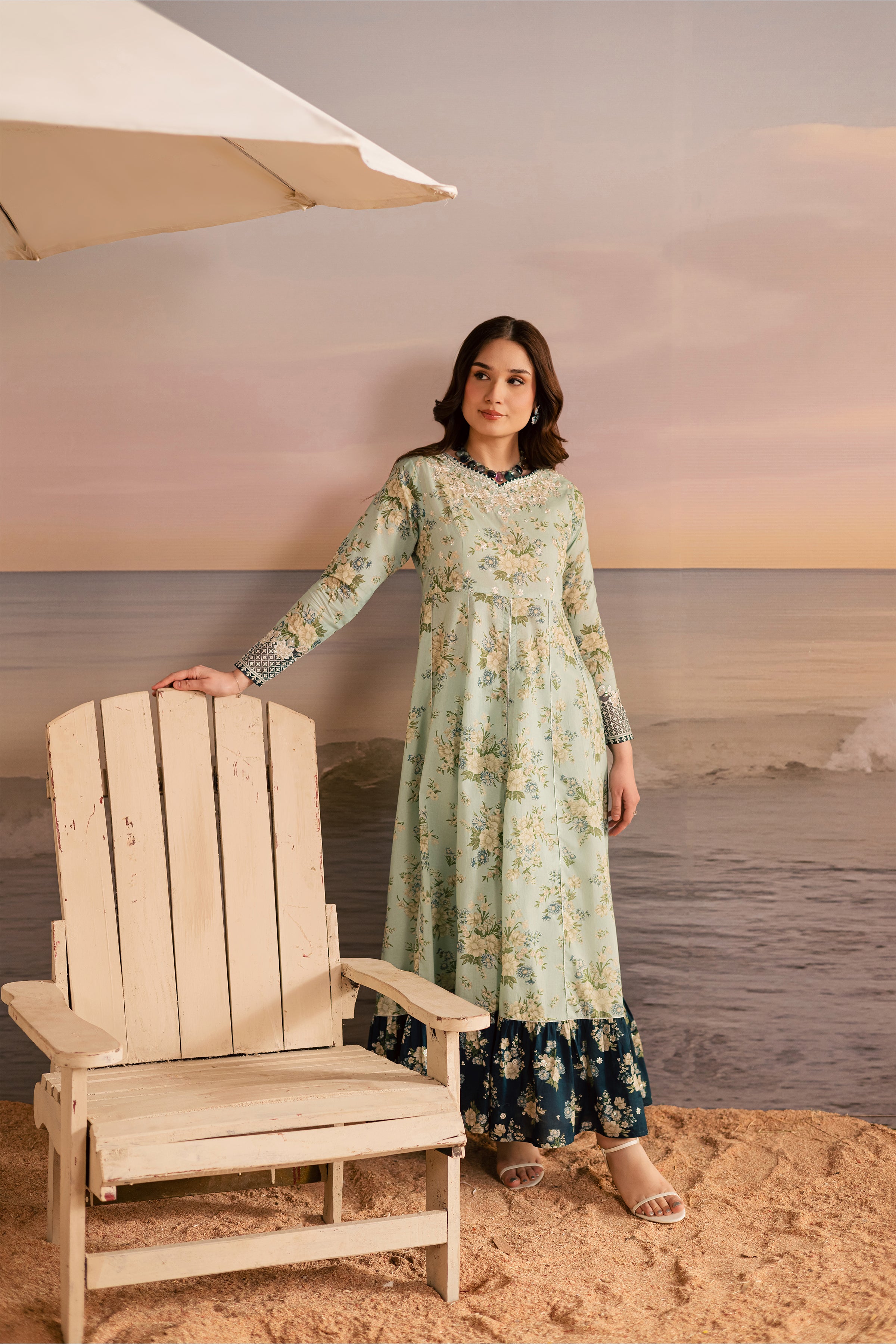 Firefly 2Pc - Printed Lawn Dress BATIKSS26 BATIK XS / Sky Blue / Lawn-S / Sky Blue / Lawn-M / Sky Blue / Lawn-L / Sky Blue / Lawn-XL / Sky Blue / Lawn