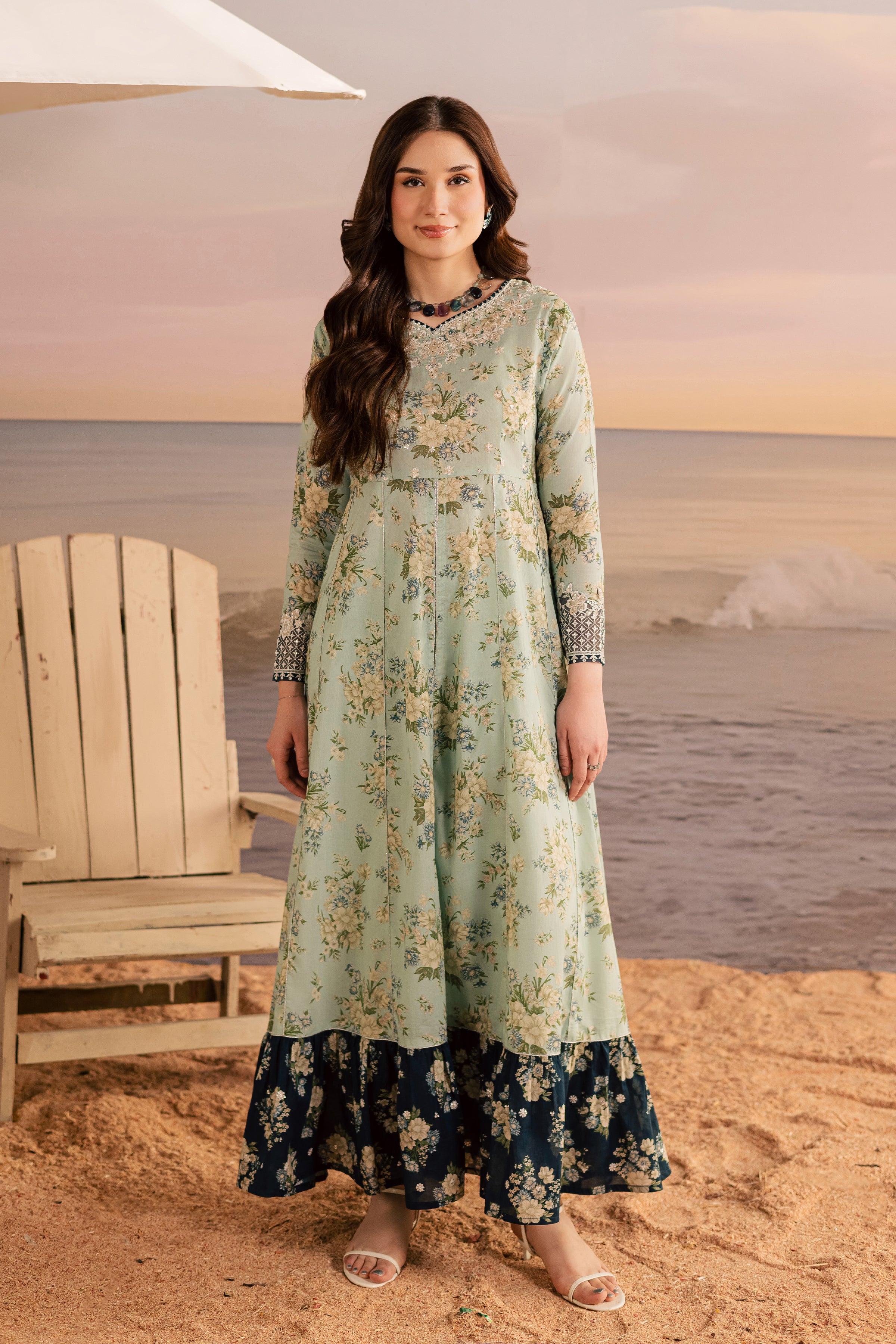 Firefly 2Pc - Printed Lawn Dress BATIKSS26 BATIK XS / Sky Blue / Lawn-S / Sky Blue / Lawn-M / Sky Blue / Lawn-L / Sky Blue / Lawn-XL / Sky Blue / Lawn