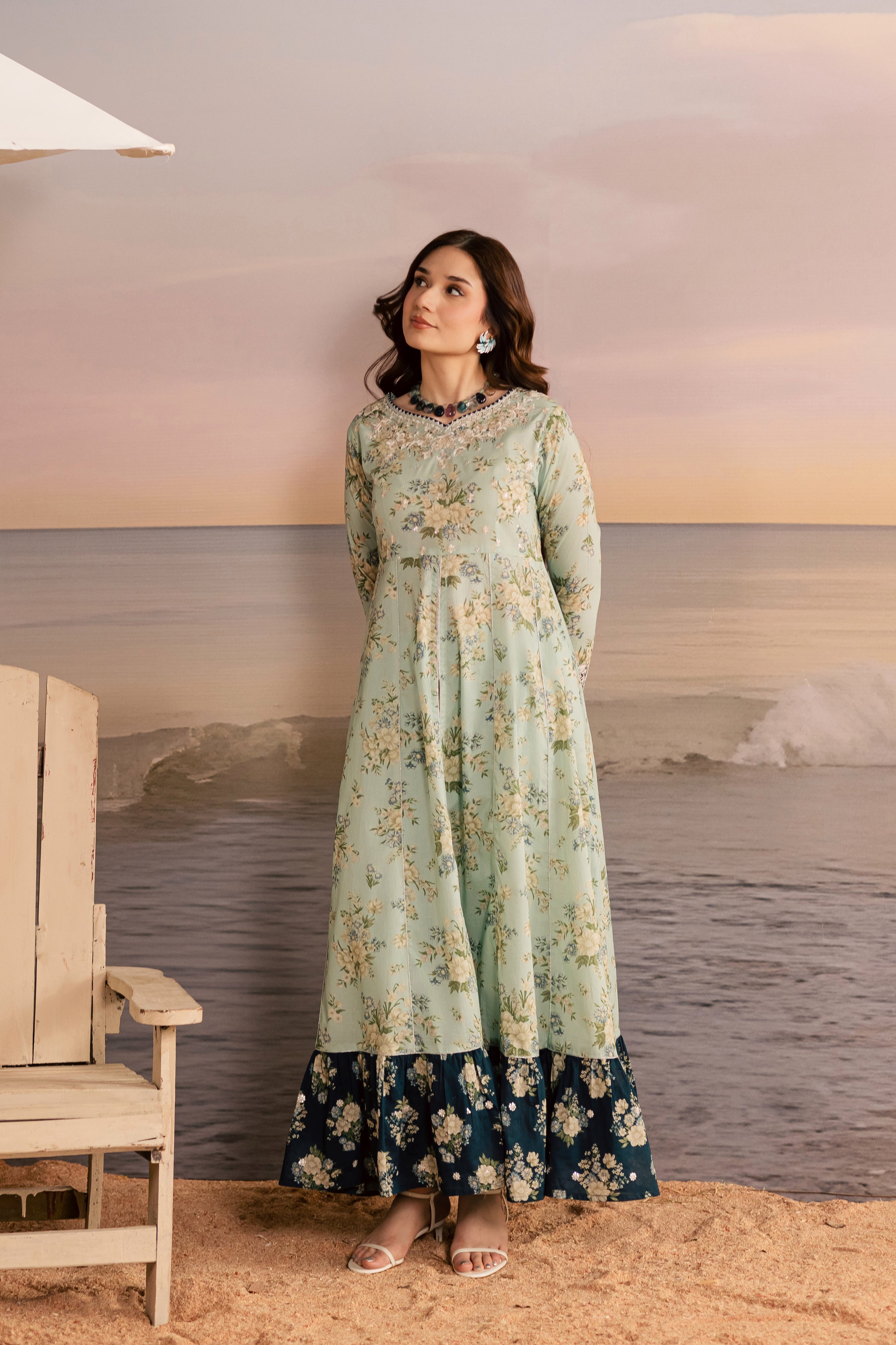 Firefly 2Pc - Printed Lawn Dress BATIKSS26 BATIK XS / Sky Blue / Lawn-S / Sky Blue / Lawn-M / Sky Blue / Lawn-L / Sky Blue / Lawn-XL / Sky Blue / Lawn