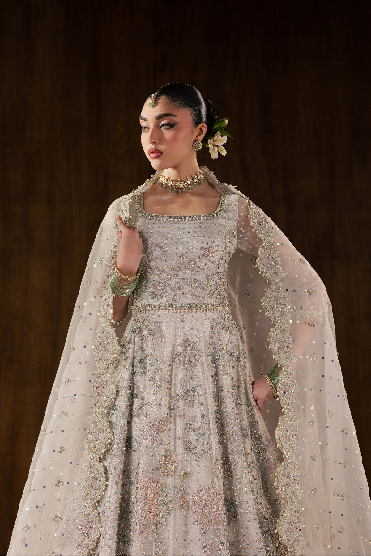Georgina 3Pc - Bridal Dress BATIKBRIDALS2026 BATIK S / Pearl White / Organza