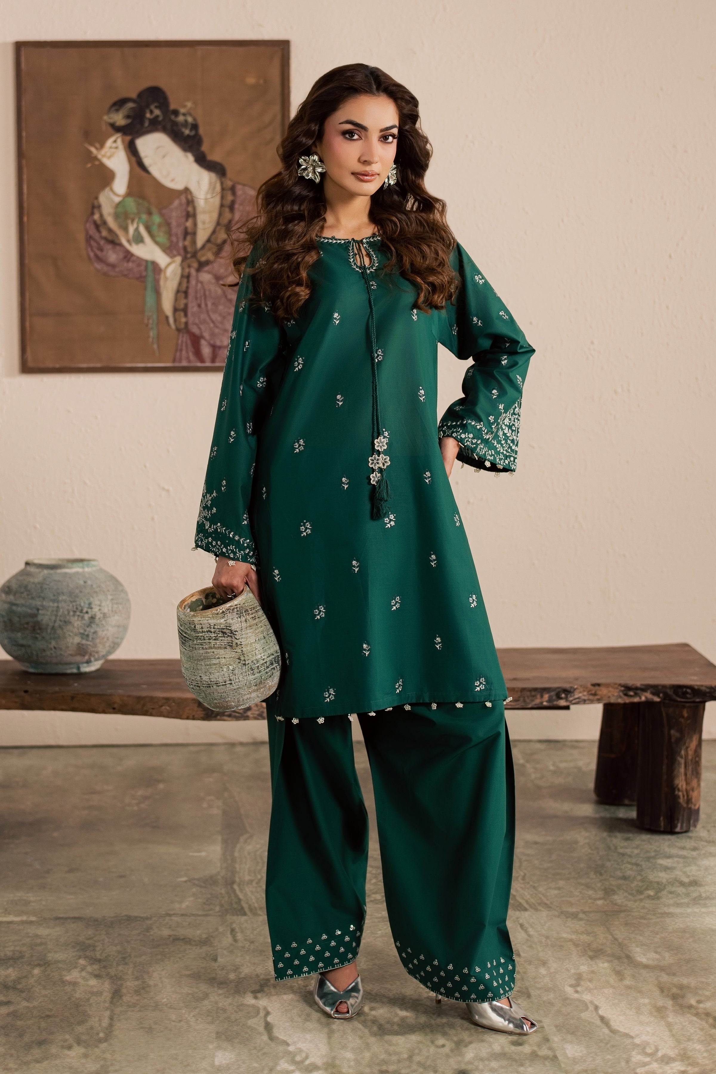 Green Nairobi 2Pc - Embroidered Lawn Dress EverydayEdit26 BATIK XS / Perzik Green / Pima Lawn-S / Perzik Green / Pima Lawn-M / Perzik Green / Pima Lawn-L / Perzik Green / Pima Lawn-XL / Perzik Green / Pima Lawn