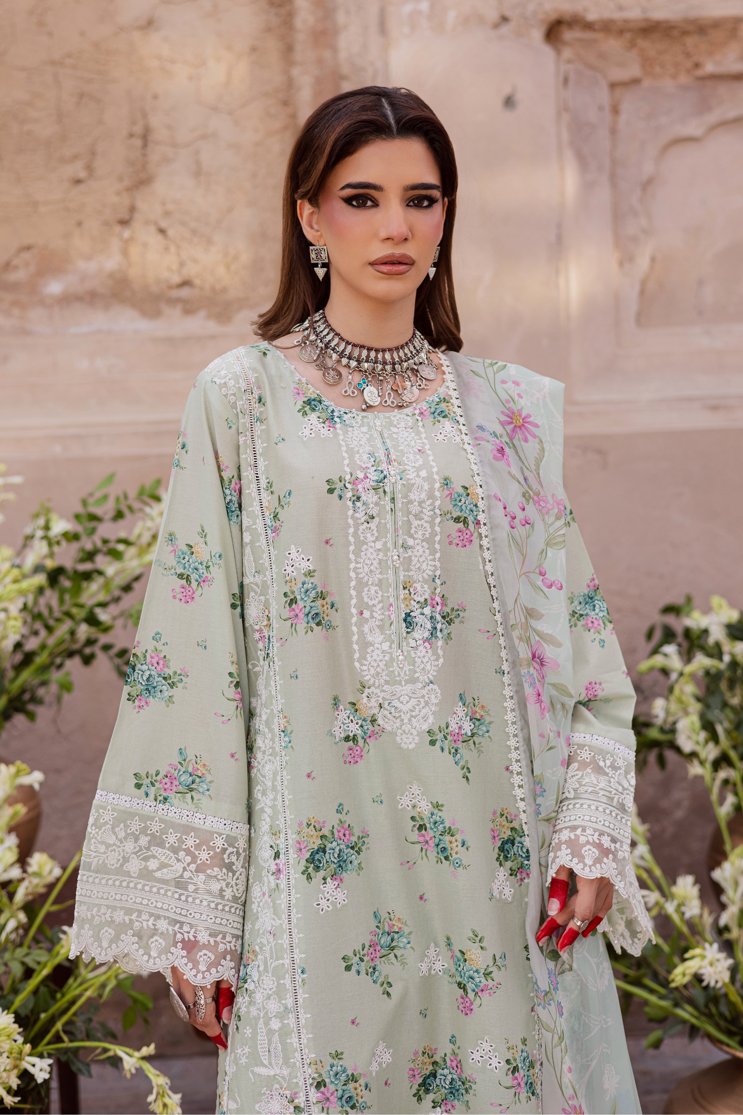 Green Pie 3Pc - Festive Eid Prints BATIKEID2026 BATIK XS / Green / Lawn-S / Green / Lawn-M / Green / Lawn-L / Green / Lawn-XL / Green / Lawn