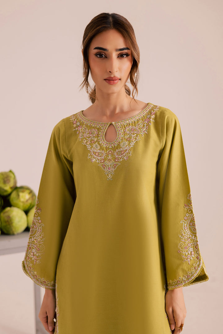 Hailstorm 2Pc - Embroidered Khaddar Dress BATIK WINTER PRET 2025  BATIK   XS / Pear Green / Khaddar-S / Pear Green / Khaddar-M / Pear Green / Khaddar-L / Pear Green / Khaddar-XL / Pear Green / Khaddar