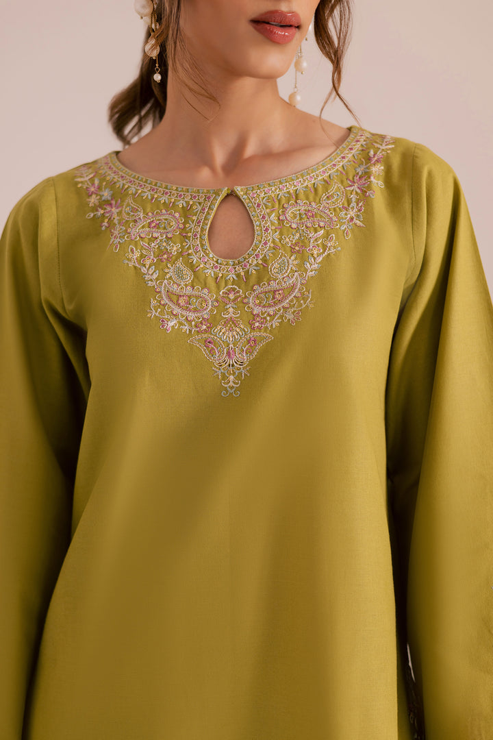 Hailstorm 2Pc - Embroidered Khaddar Dress BATIK WINTER PRET 2025  BATIK   XS / Pear Green / Khaddar-S / Pear Green / Khaddar-M / Pear Green / Khaddar-L / Pear Green / Khaddar-XL / Pear Green / Khaddar