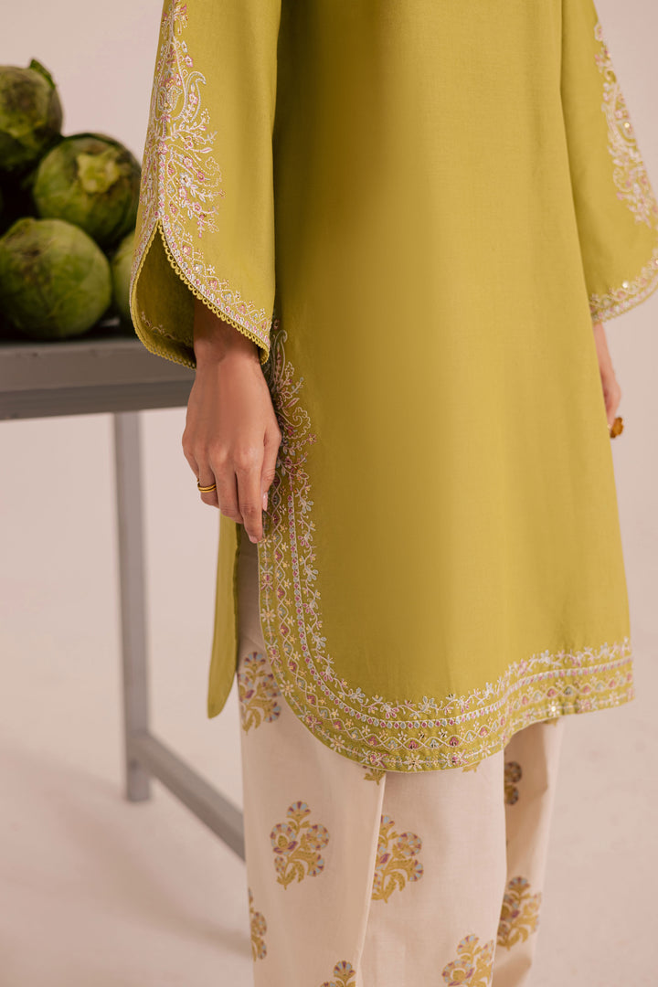 Hailstorm 2Pc - Embroidered Khaddar Dress BATIK WINTER PRET 2025  BATIK   XS / Pear Green / Khaddar-S / Pear Green / Khaddar-M / Pear Green / Khaddar-L / Pear Green / Khaddar-XL / Pear Green / Khaddar