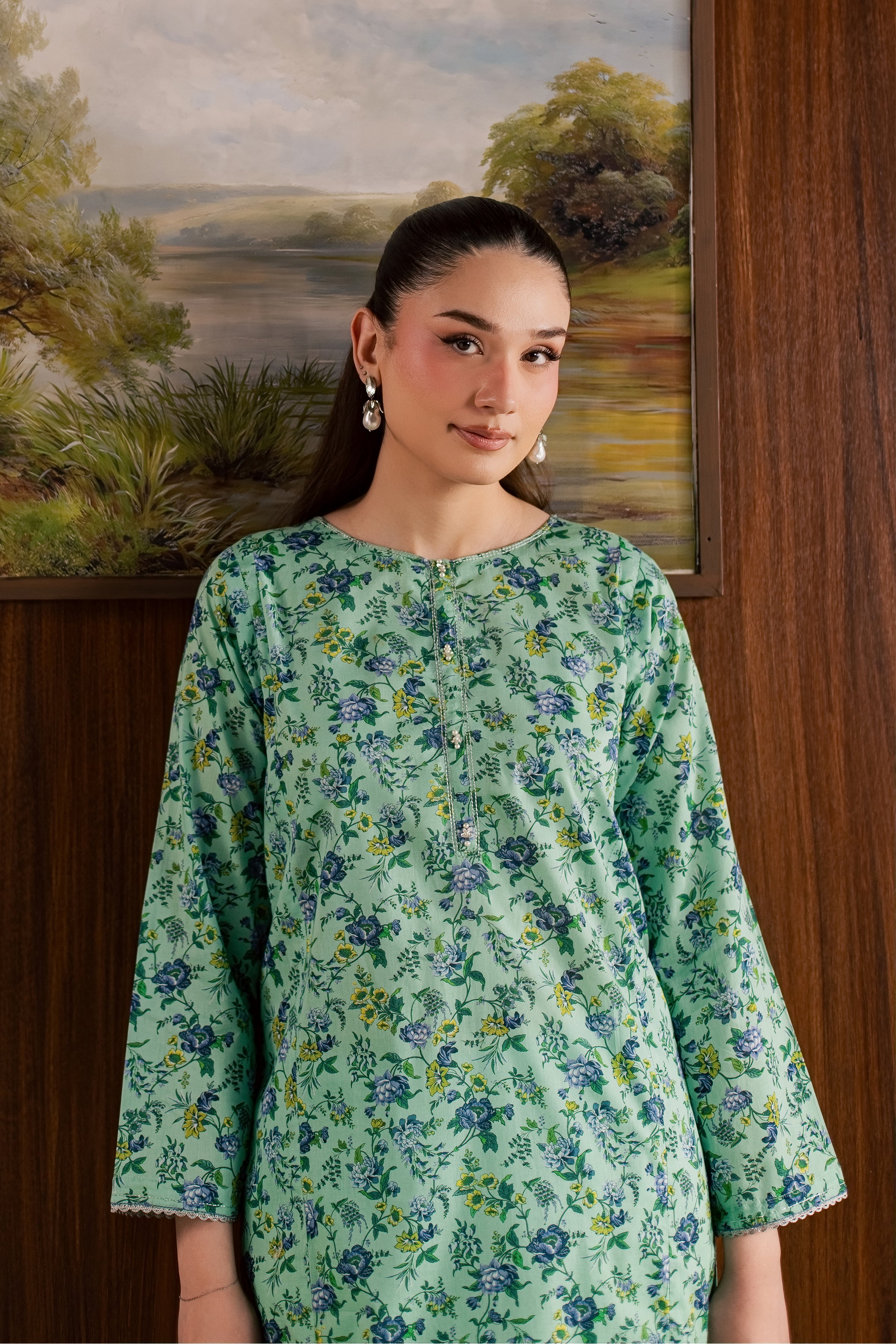 Hanna 2Pc - Printed Lawn Dress BATIKSS26 BATIK XS / Blue / Lawn-S / Blue / Lawn-M / Blue / Lawn-L / Blue / Lawn-XL / Blue / Lawn