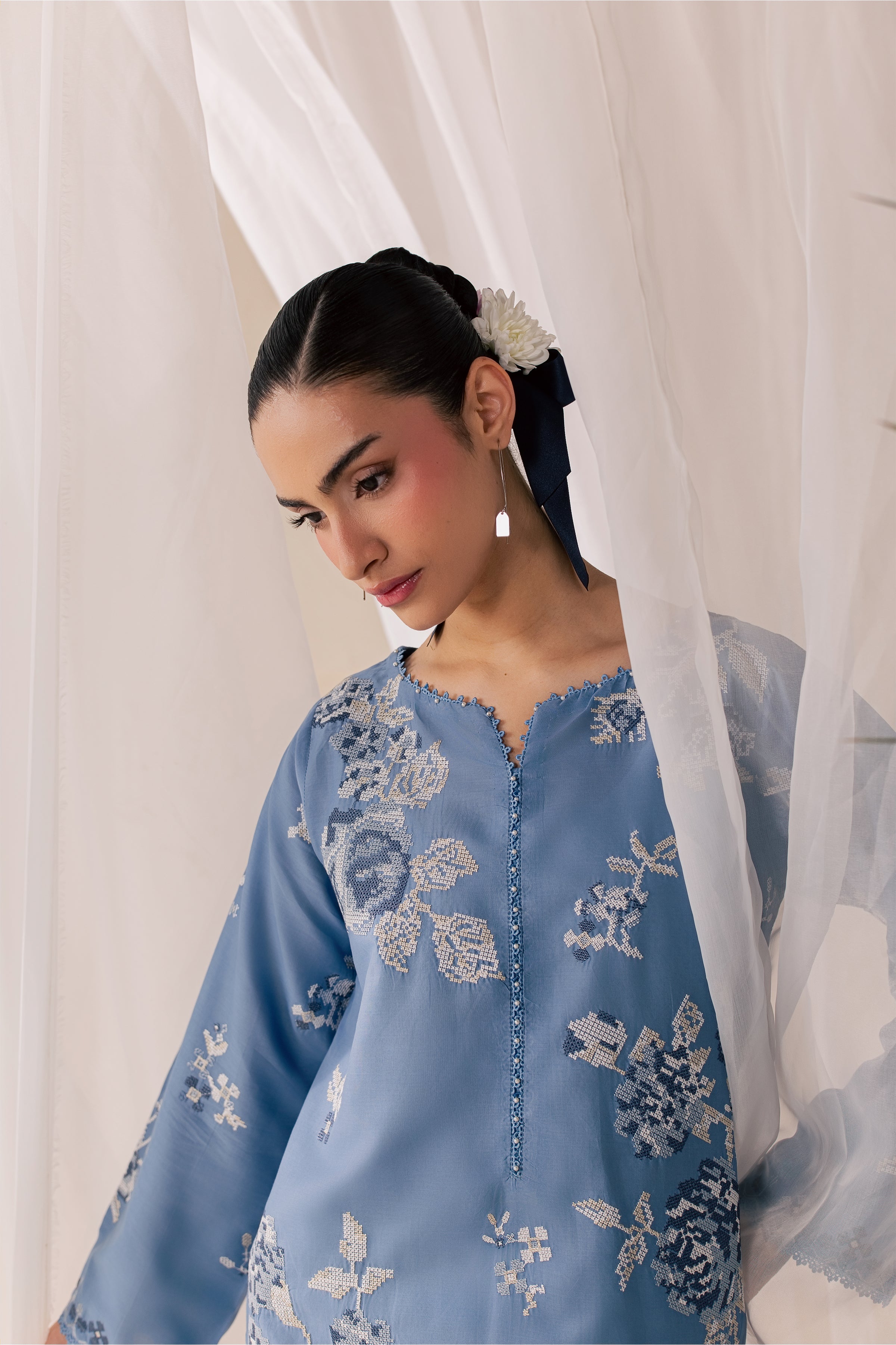 Havier 2Pc - Luxury Embroidered Lawn BATIKSS26 BATIK XS / Quite Harbor / Pima Lawn