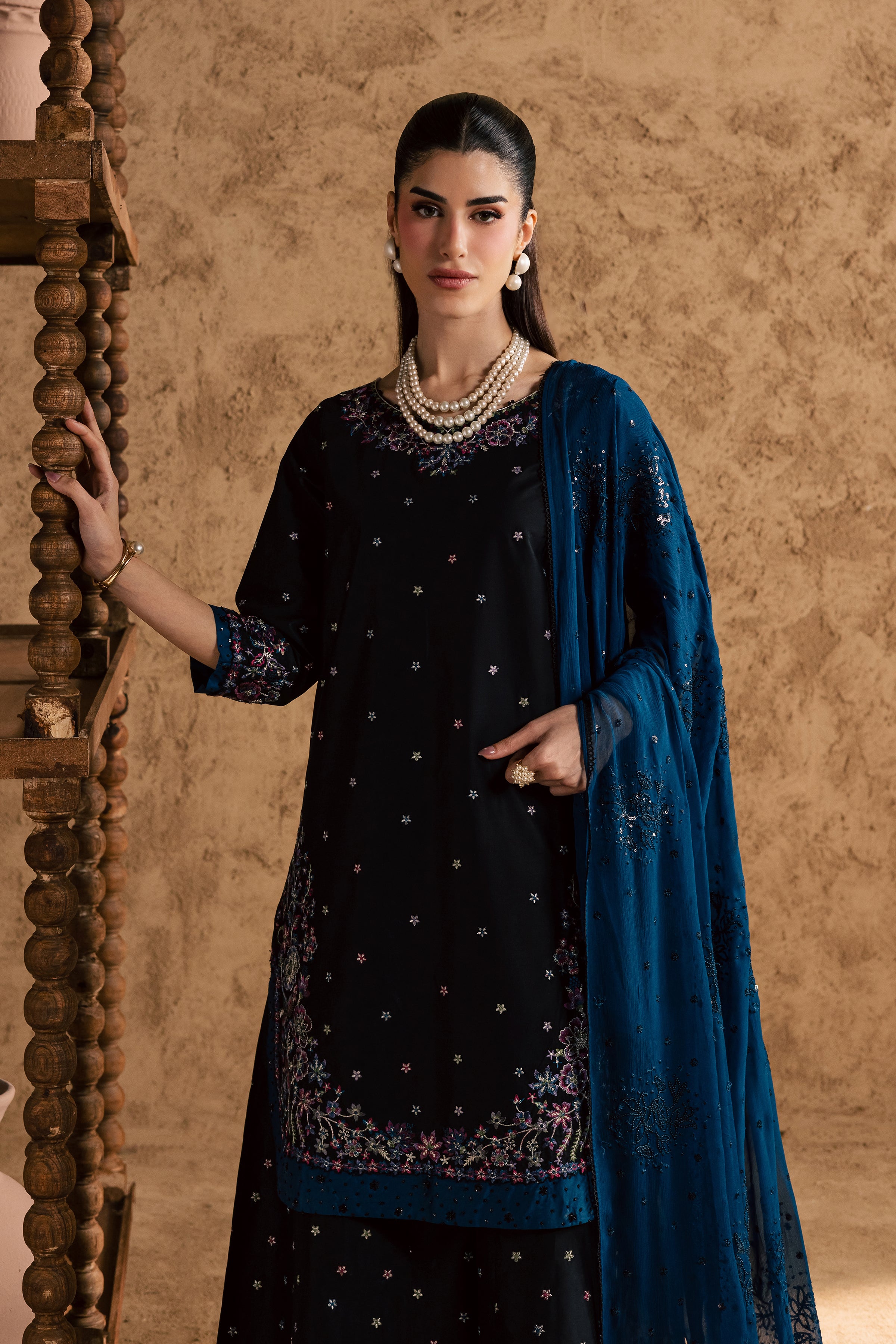Hayaam 3Pc - Festive Eid Pret BATIKEID2026 BATIK XS / Black / Giza-S / Black / Giza-M / Black / Giza-L / Black / Giza-XL / Black / Giza