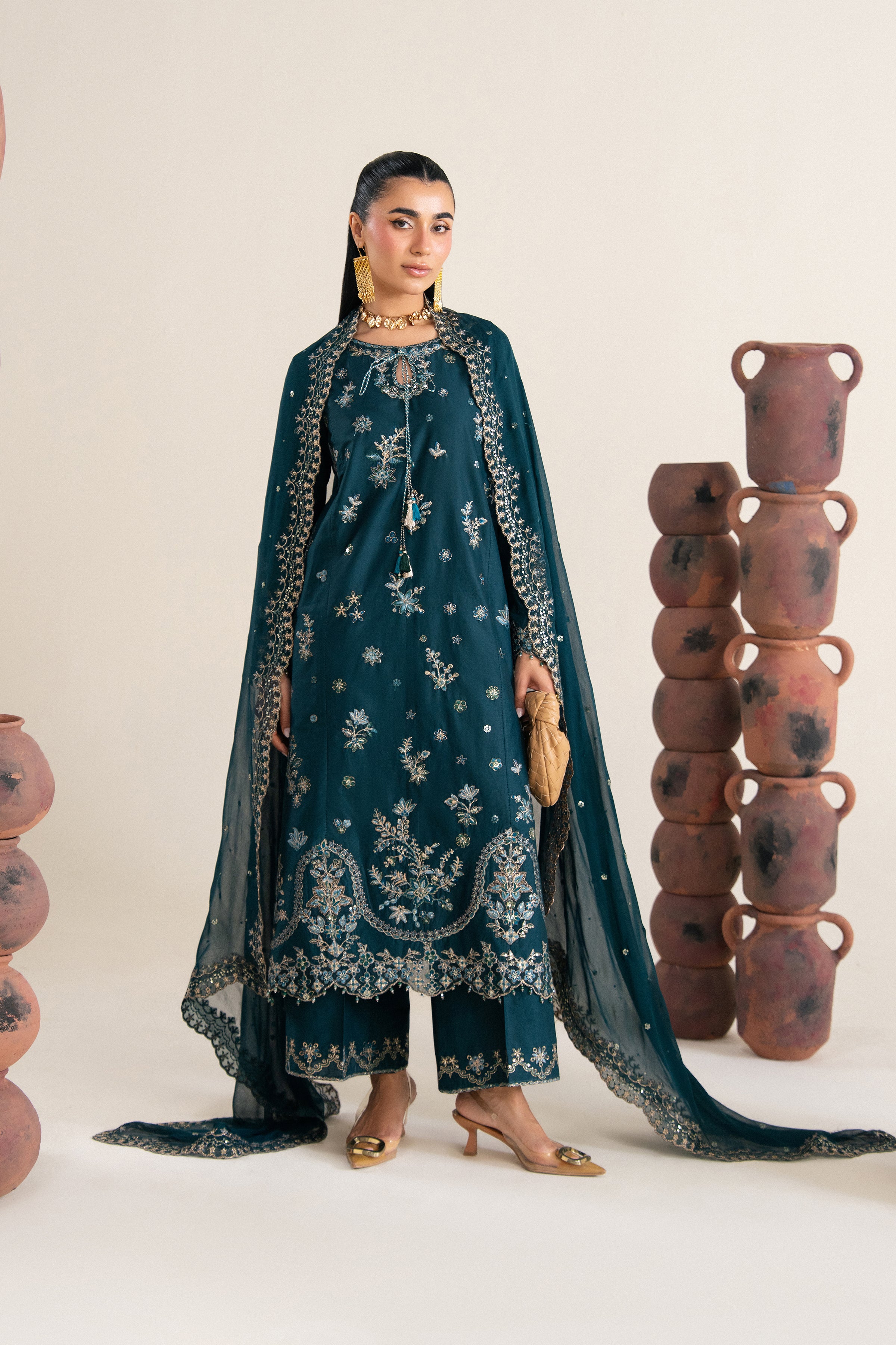 Helma 3Pc - Festive Eid Pret BATIKSS26 BATIK XS / Zinc Blue / Giza-S / Zinc Blue / Giza-M / Zinc Blue / Giza-L / Zinc Blue / Giza-XL / Zinc Blue / Giza