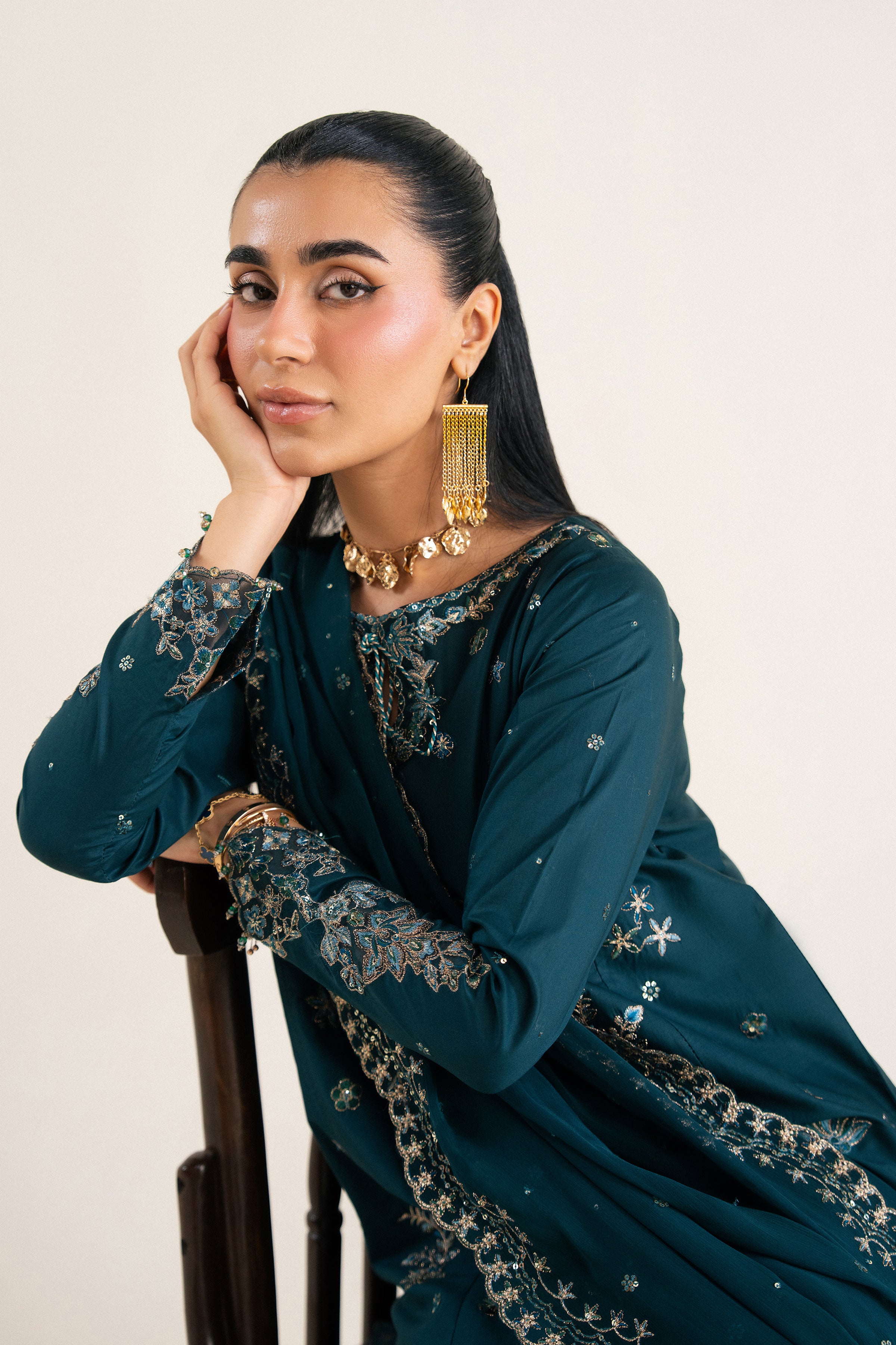 Helma 3Pc - Festive Eid Pret BATIKSS26 BATIK XS / Zinc Blue / Giza-S / Zinc Blue / Giza-M / Zinc Blue / Giza-L / Zinc Blue / Giza-XL / Zinc Blue / Giza