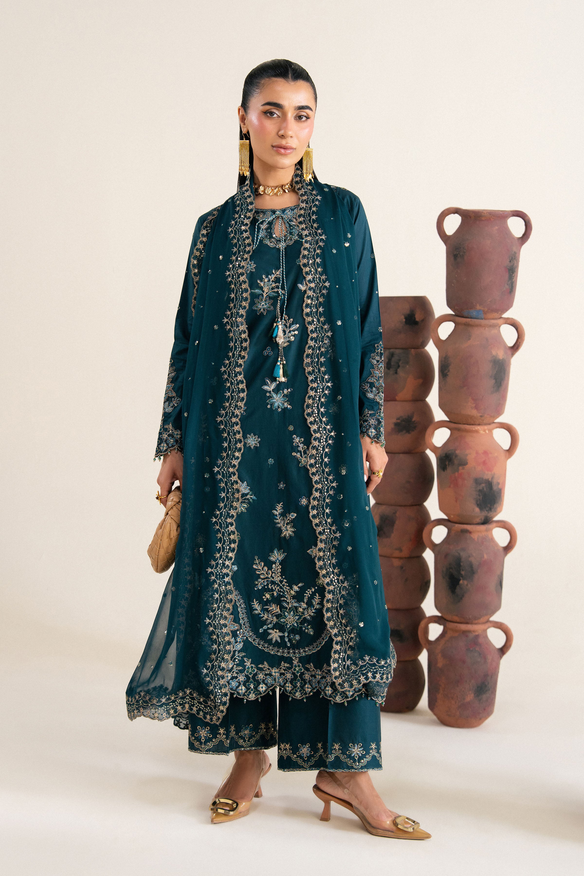 Helma 3Pc - Festive Eid Pret BATIKSS26 BATIK XS / Zinc Blue / Giza-S / Zinc Blue / Giza-M / Zinc Blue / Giza-L / Zinc Blue / Giza-XL / Zinc Blue / Giza