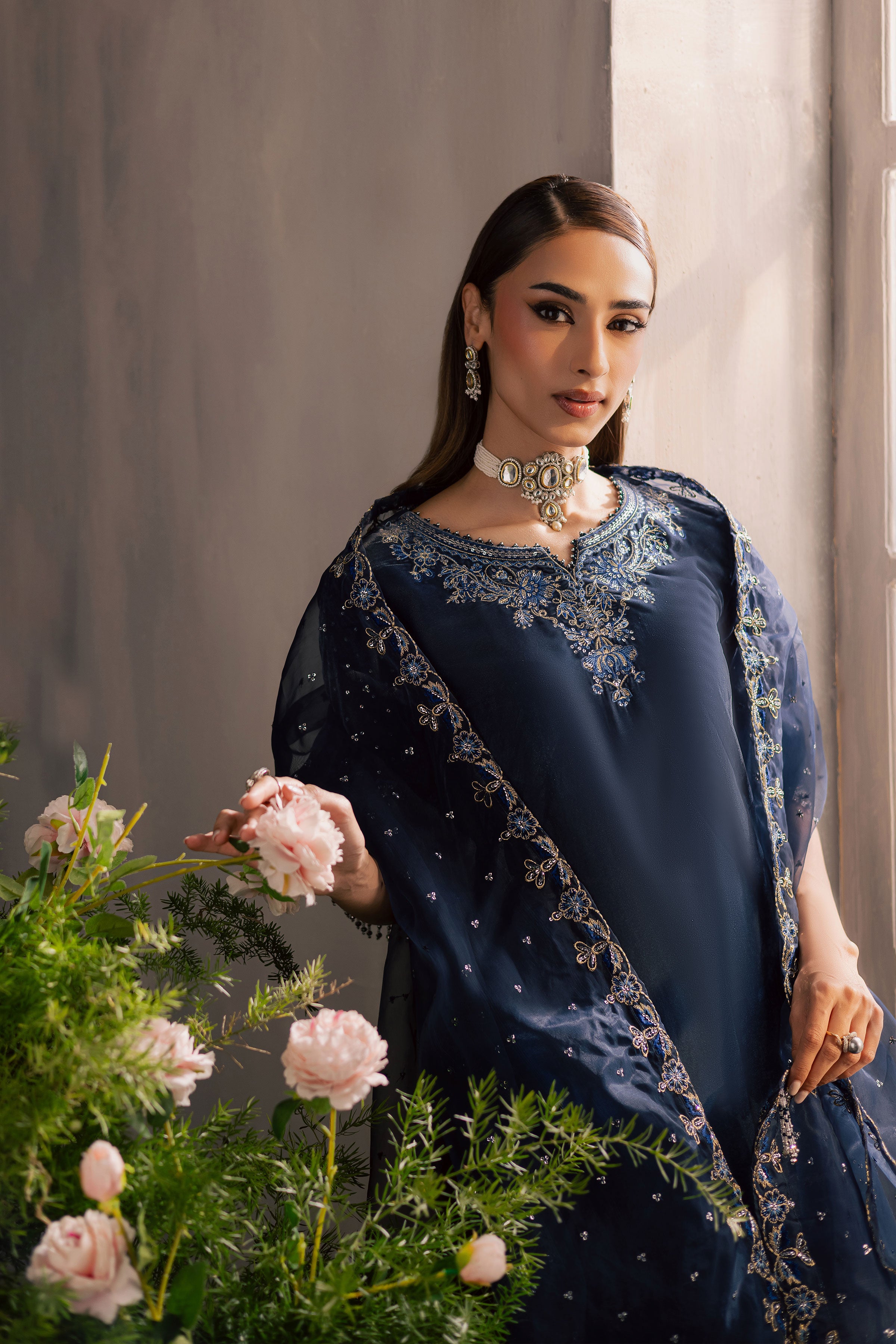 Hematite 3Pc - Velvet Luxe Pret BATIKLuxePRET2025 BATIK XS / Grey / Velvet-S / Grey / Velvet-M / Grey / Velvet-L / Grey / Velvet-XL / Grey / Velvet
