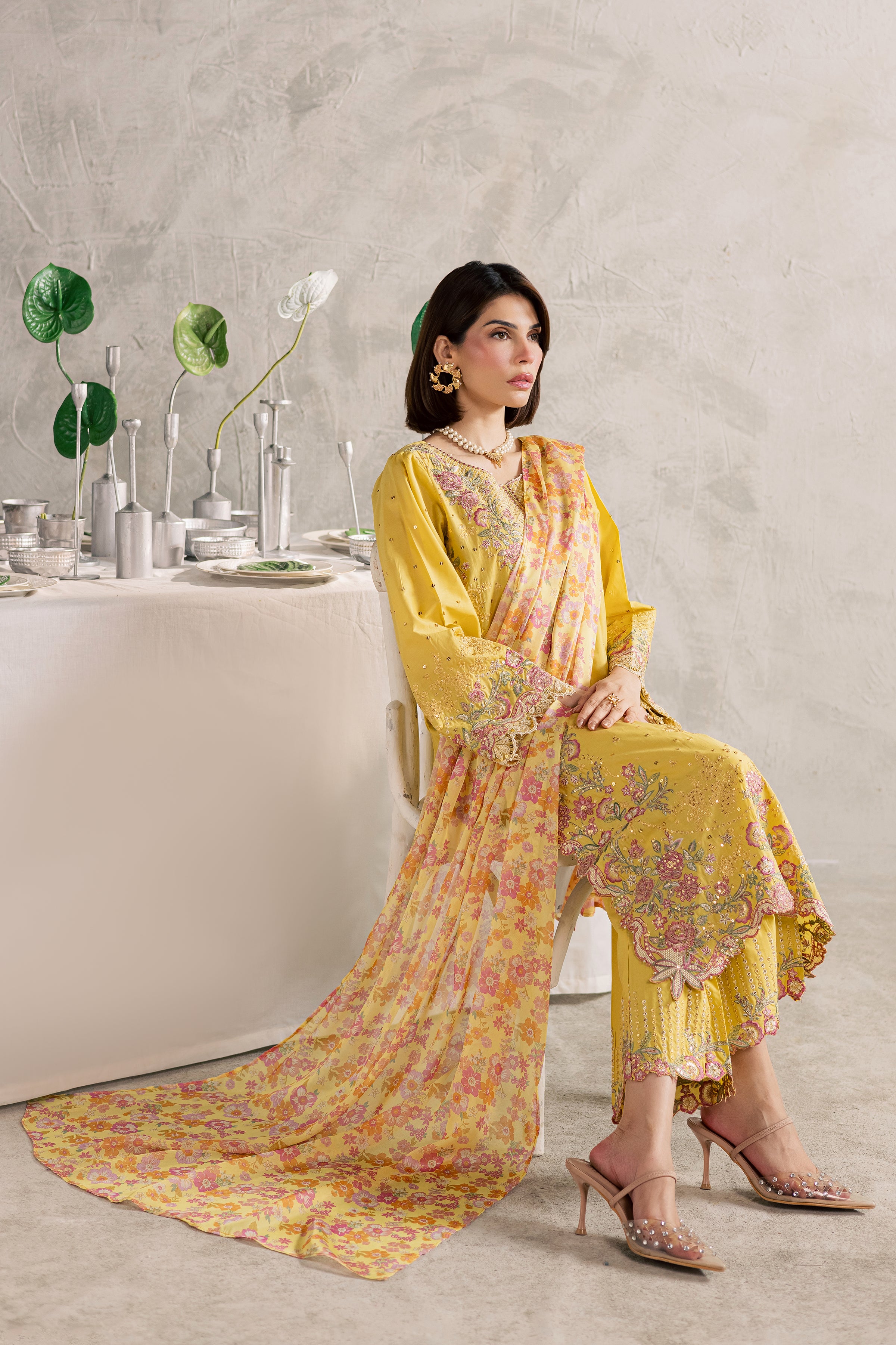 Her Soul 3Pc - Festive Embroidered Lawn BATIKEID2026 BATIK XS / Lemon Yellow / Pima Lawn-S / Lemon Yellow / Pima Lawn-M / Lemon Yellow / Pima Lawn-L / Lemon Yellow / Pima Lawn-XL / Lemon Yellow / Pima Lawn