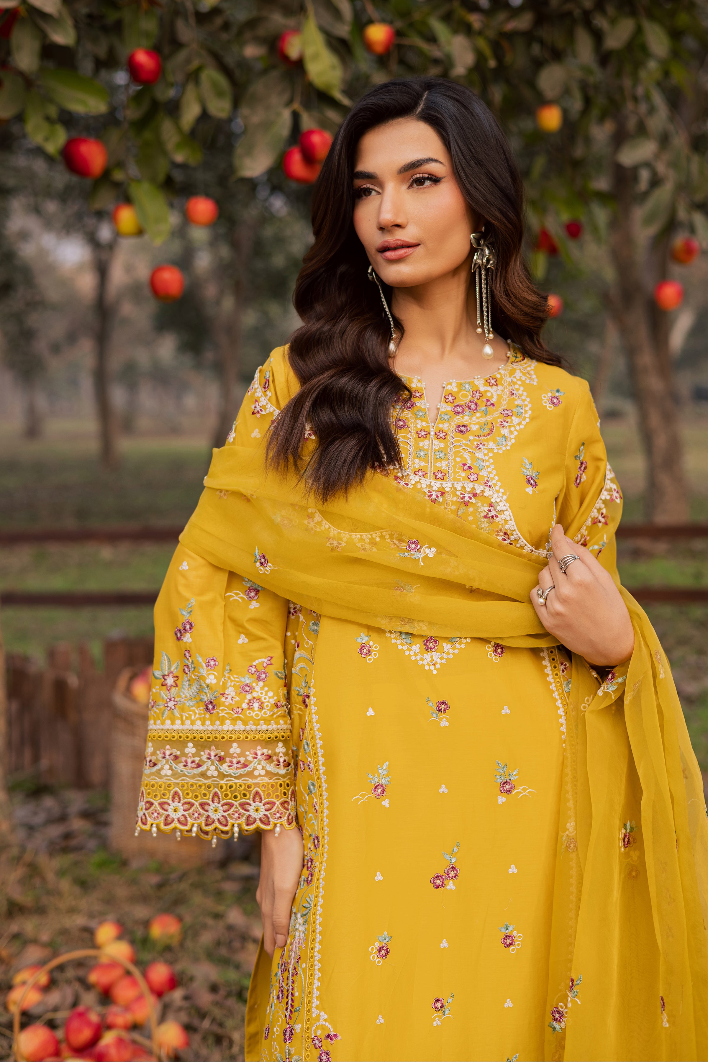 Horizon 3Pc - Festive Embroidered Lawn BATIKEID2026 BATIK XS / Honey / Pima Lawn-S / Honey / Pima Lawn-M / Honey / Pima Lawn-L / Honey / Pima Lawn-XL / Honey / Pima Lawn