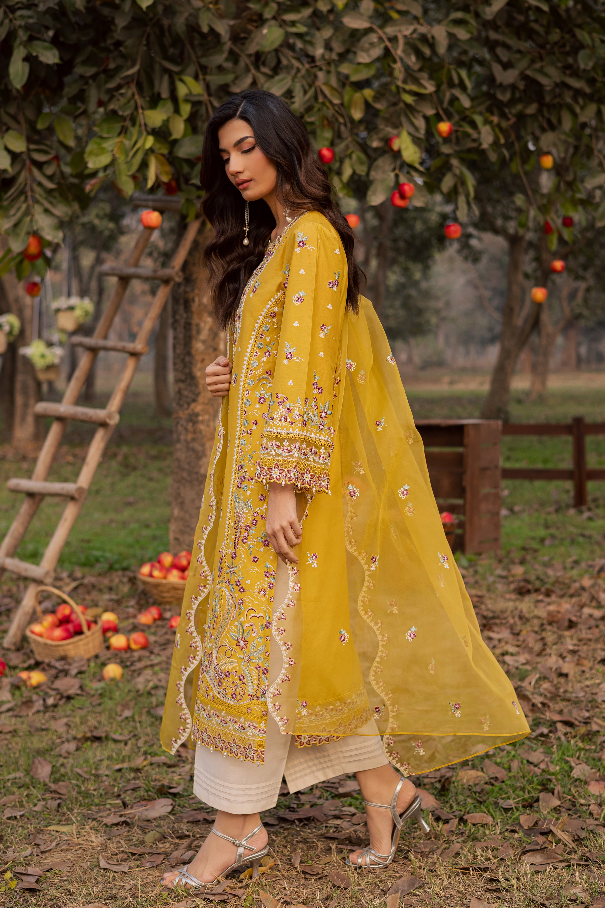 Horizon 3Pc - Festive Embroidered Lawn BATIKEID2026 BATIK XS / Honey / Pima Lawn-S / Honey / Pima Lawn-M / Honey / Pima Lawn-L / Honey / Pima Lawn-XL / Honey / Pima Lawn