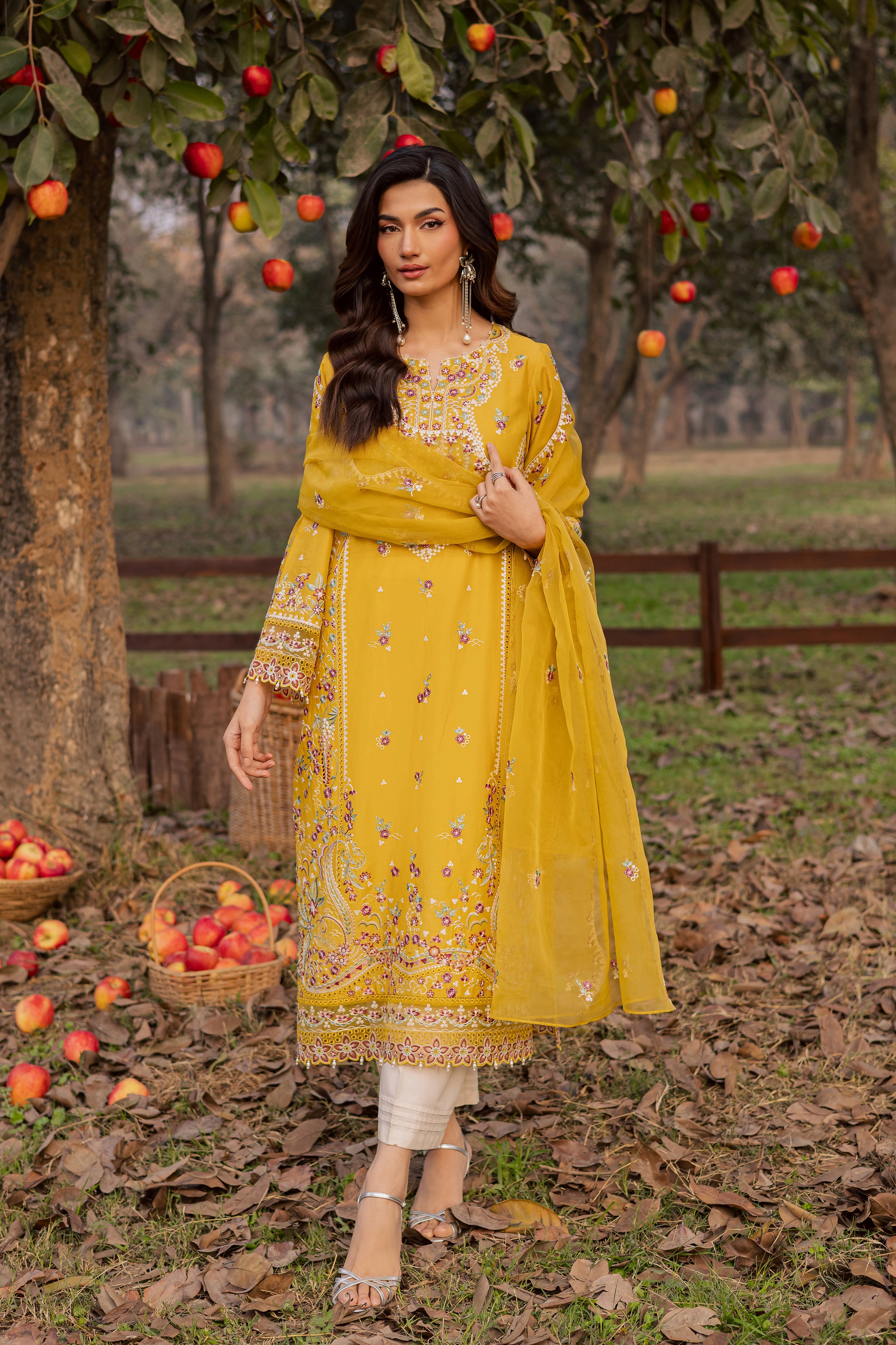 Horizon 3Pc - Festive Embroidered Lawn BATIKEID2026 BATIK XS / Honey / Pima Lawn-S / Honey / Pima Lawn-M / Honey / Pima Lawn-L / Honey / Pima Lawn-XL / Honey / Pima Lawn