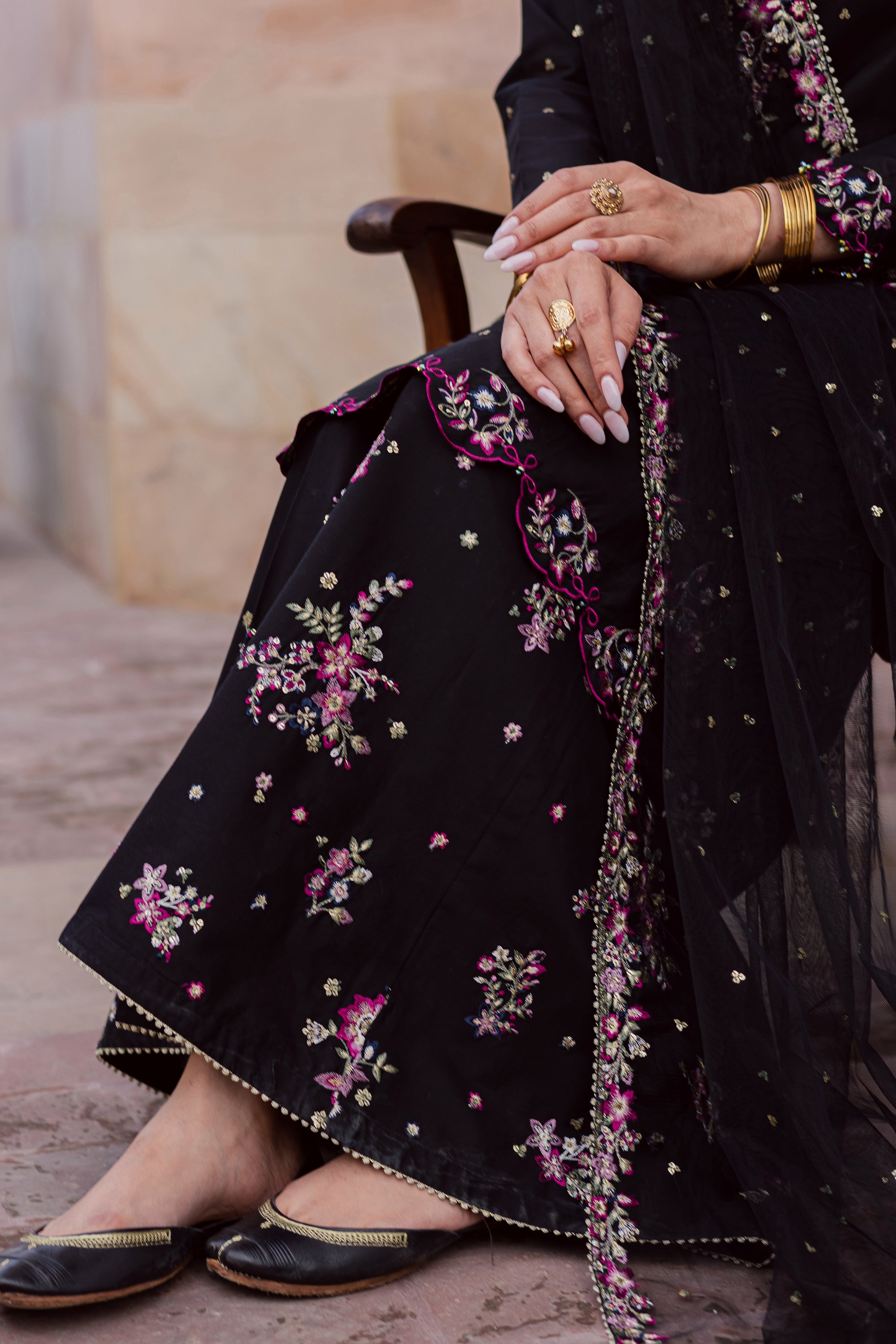 Hozier 3Pc - Festive Embroidered Lawn BATIKEID2026 BATIK XS / Black / Pima Lawn-S / Black / Pima Lawn-M / Black / Pima Lawn-L / Black / Pima Lawn-XL / Black / Pima Lawn