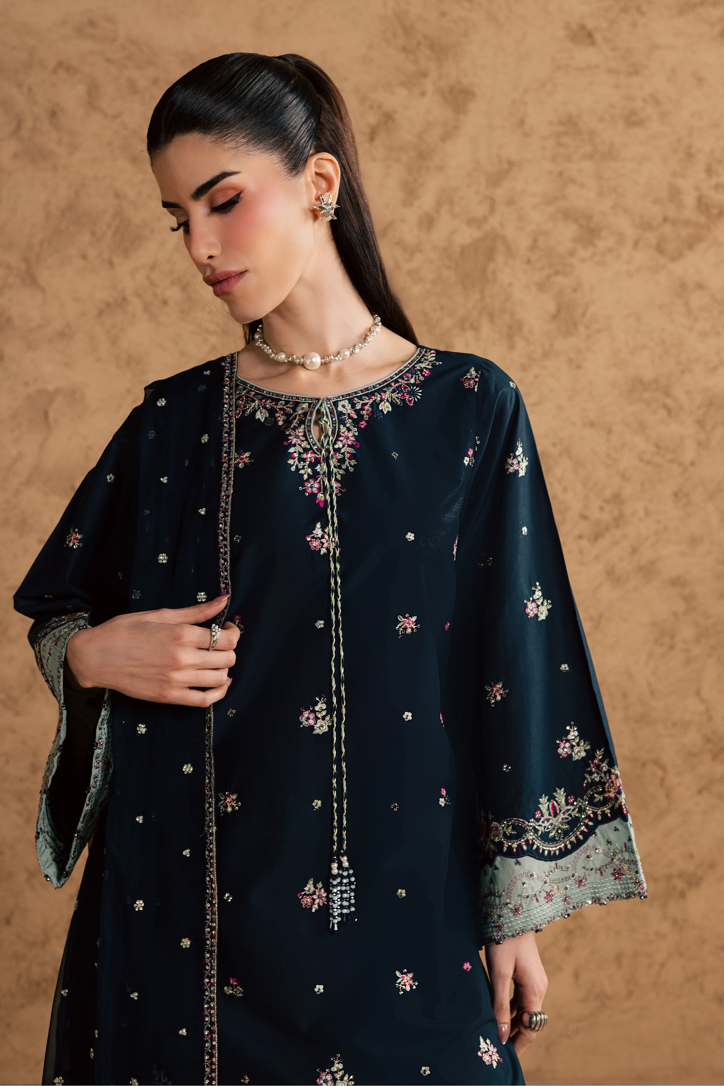 Ice Berry 3Pc - Festive Eid Pret BATIKEID2026 BATIK XS / Blueberry Blue / Giza-S / Blueberry Blue / Giza-M / Blueberry Blue / Giza-L / Blueberry Blue / Giza-XL / Blueberry Blue / Giza