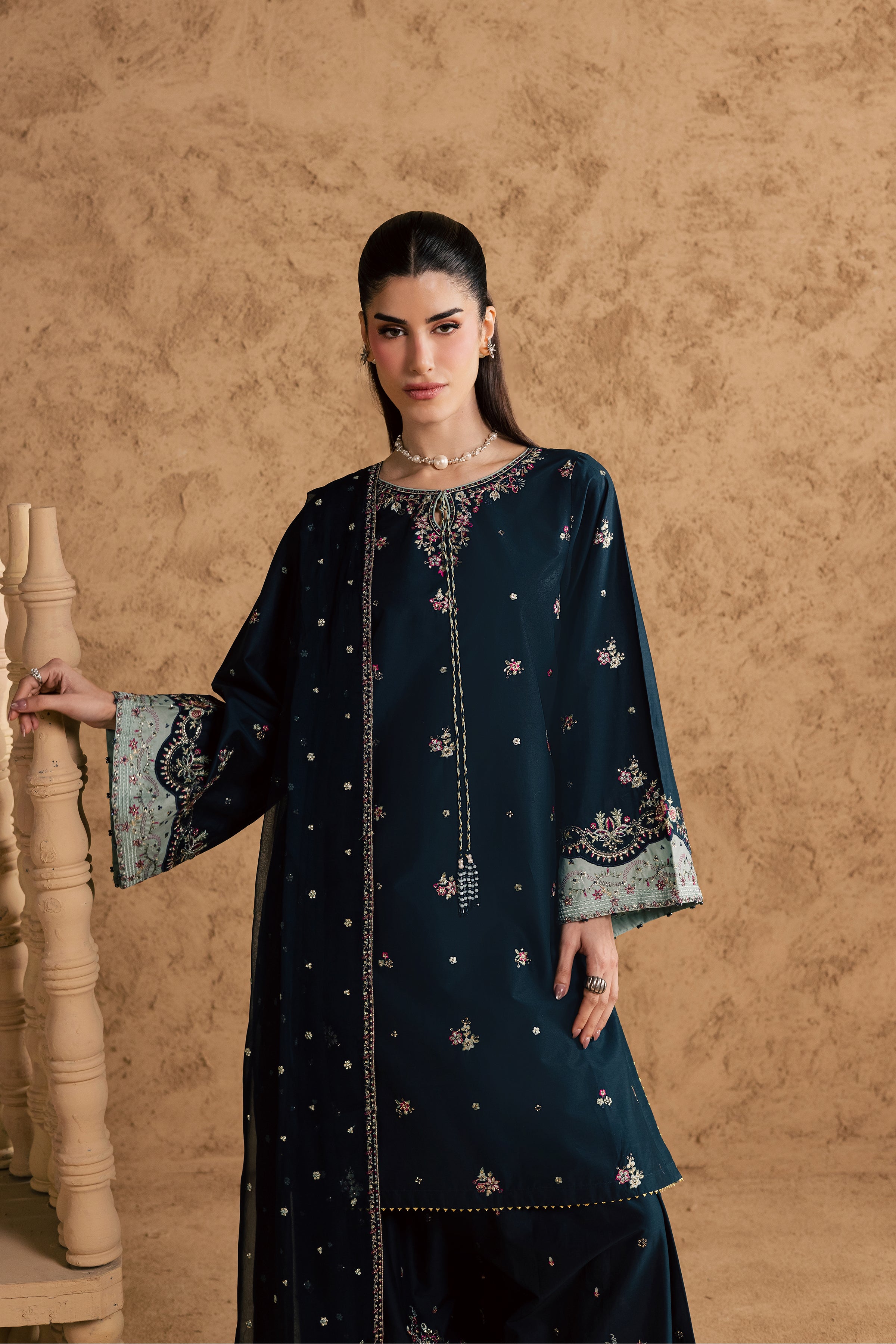 Ice Berry 3Pc - Festive Eid Pret BATIKEID2026 BATIK XS / Blueberry Blue / Giza-S / Blueberry Blue / Giza-M / Blueberry Blue / Giza-L / Blueberry Blue / Giza-XL / Blueberry Blue / Giza