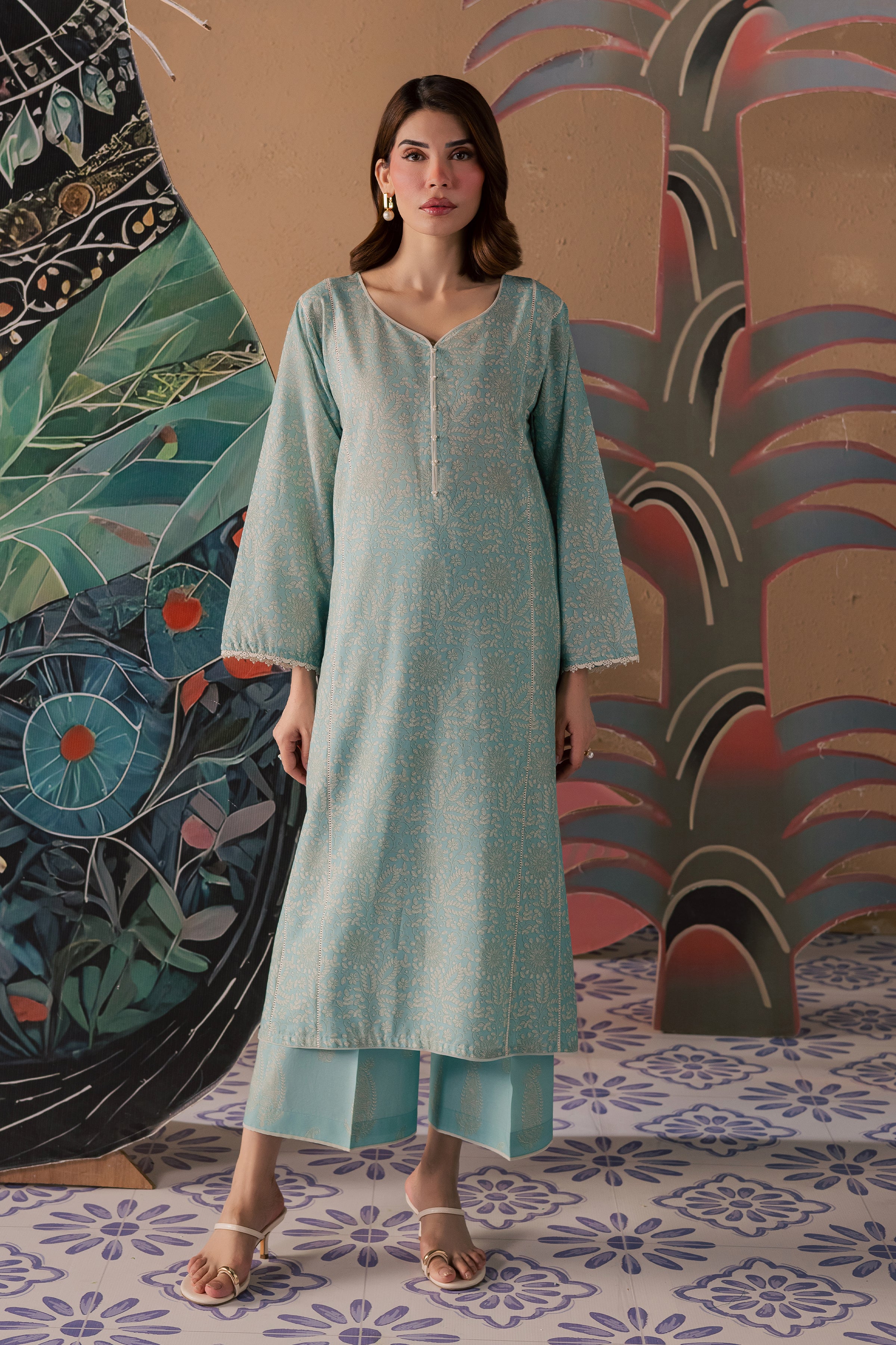 Ice Crush 2Pc - Printed Lawn Dress BATIKSS26 BATIK XS / Ice Blue / Lawn-S / Ice Blue / Lawn-M / Ice Blue / Lawn-L / Ice Blue / Lawn-XL / Ice Blue / Lawn