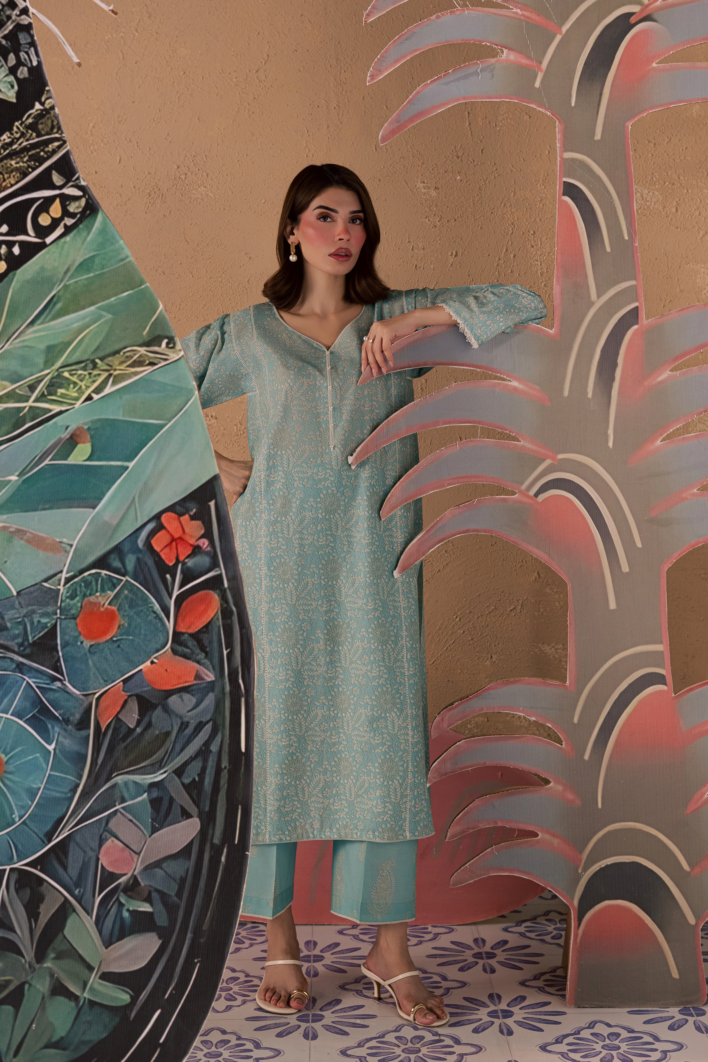 Ice Crush 2Pc - Printed Lawn Dress BATIKSS26 BATIK XS / Ice Blue / Lawn-S / Ice Blue / Lawn-M / Ice Blue / Lawn-L / Ice Blue / Lawn-XL / Ice Blue / Lawn