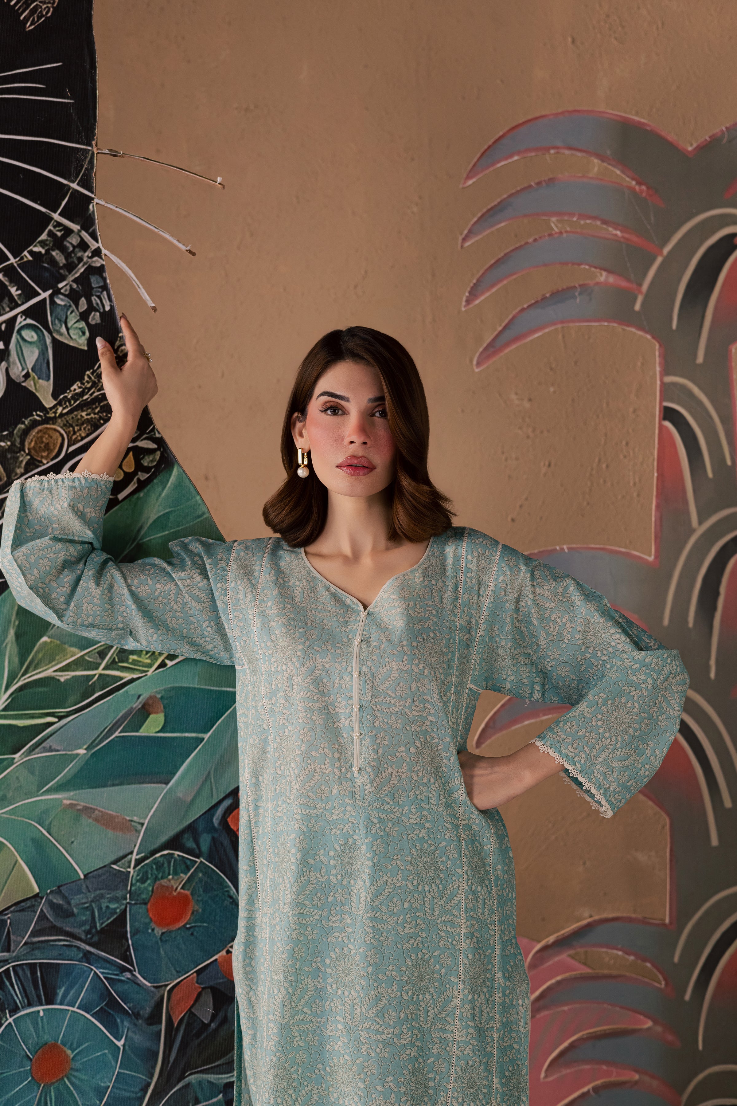 Ice Crush 2Pc - Printed Lawn Dress BATIKSS26 BATIK XS / Ice Blue / Lawn-S / Ice Blue / Lawn-M / Ice Blue / Lawn-L / Ice Blue / Lawn-XL / Ice Blue / Lawn