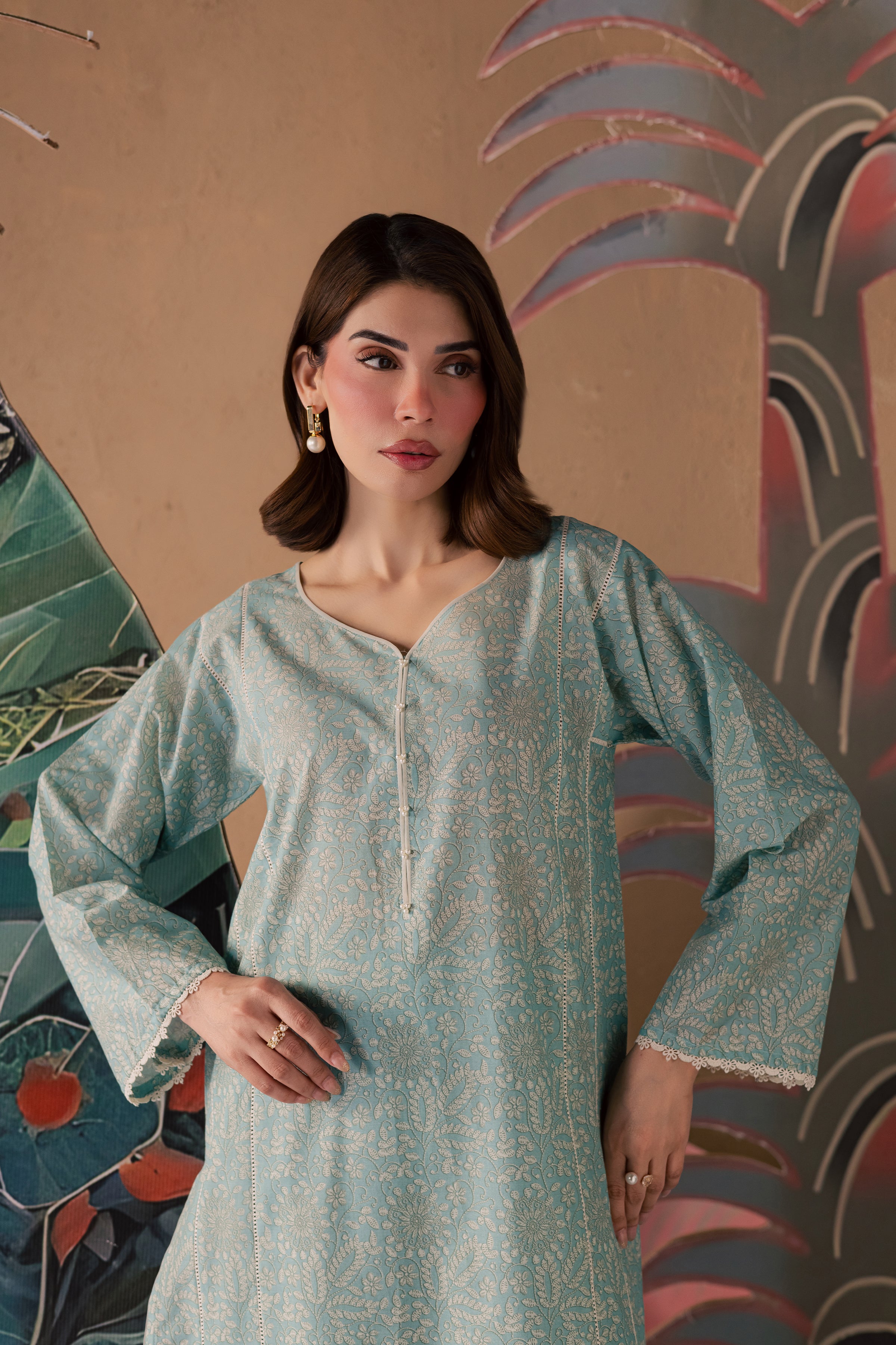Ice Crush 2Pc - Printed Lawn Dress BATIKSS26 BATIK XS / Ice Blue / Lawn-S / Ice Blue / Lawn-M / Ice Blue / Lawn-L / Ice Blue / Lawn-XL / Ice Blue / Lawn
