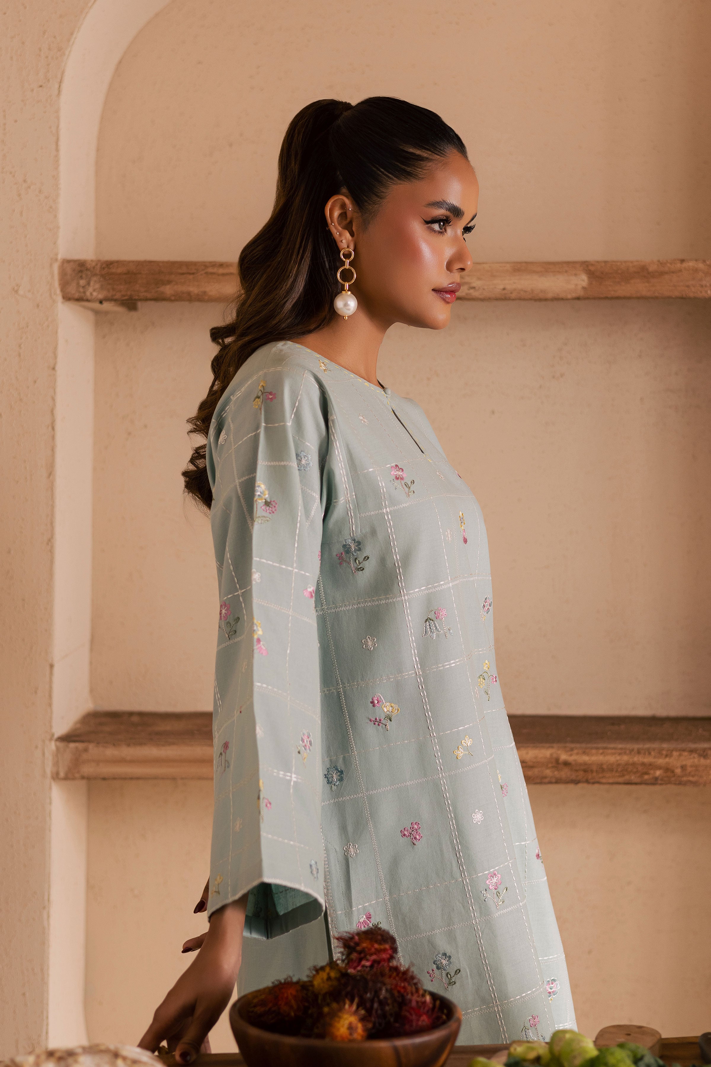 Ice Snow 2Pc - Embroidered Khaddar Dress BATIK WINTER PRET 2025 BATIK XS / Ice Blue / Khaddar-S / Ice Blue / Khaddar-M / Ice Blue / Khaddar-L / Ice Blue / Khaddar-XL / Ice Blue / Khaddar