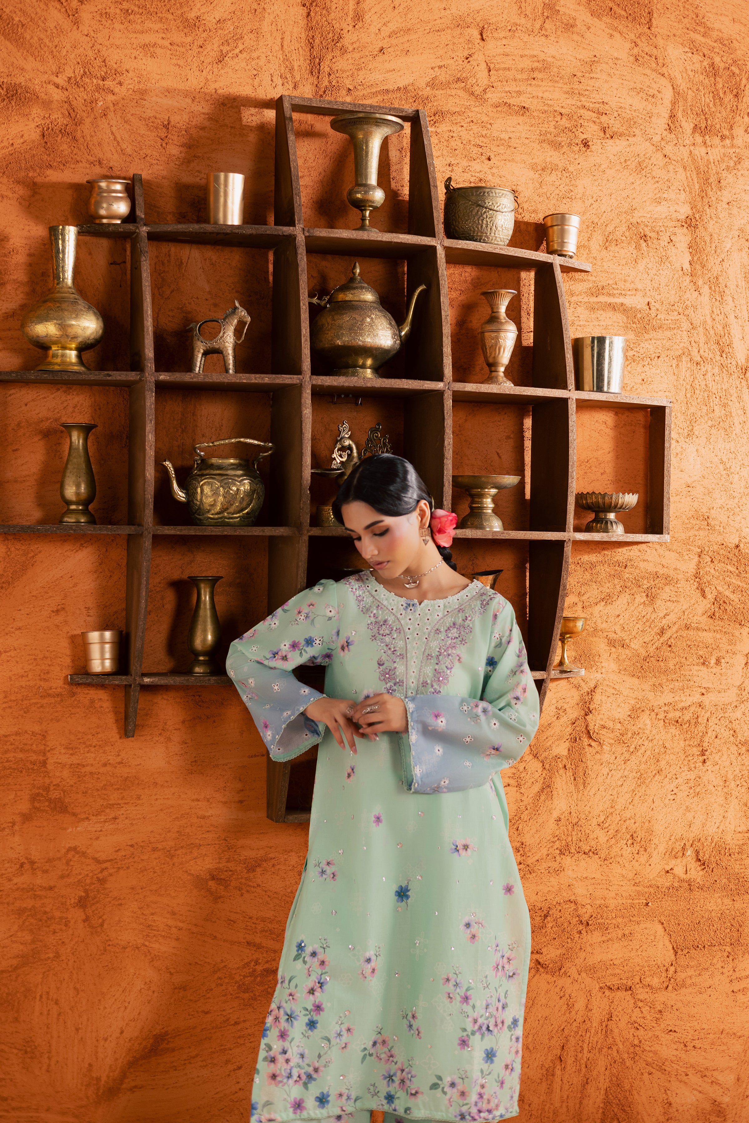 Ivoria 2Pc - Printed Lawn Dress BATIKEID2026 BATIK XS / Sea Green / Lawn-S / Sea Green / Lawn-M / Sea Green / Lawn-L / Sea Green / Lawn-XL / Sea Green / Lawn