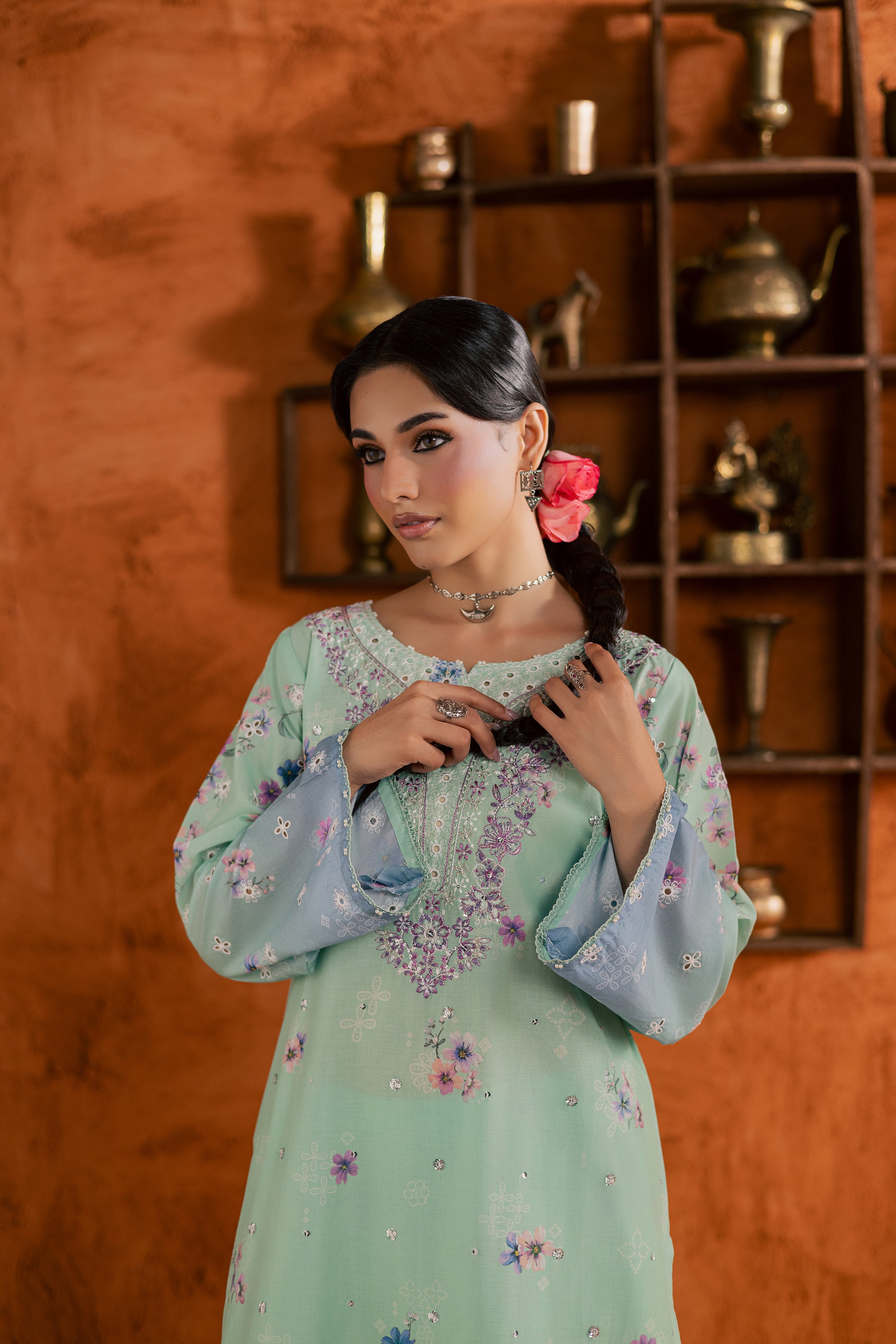Ivoria 2Pc - Printed Lawn Dress BATIKEID2026 BATIK XS / Sea Green / Lawn-S / Sea Green / Lawn-M / Sea Green / Lawn-L / Sea Green / Lawn-XL / Sea Green / Lawn