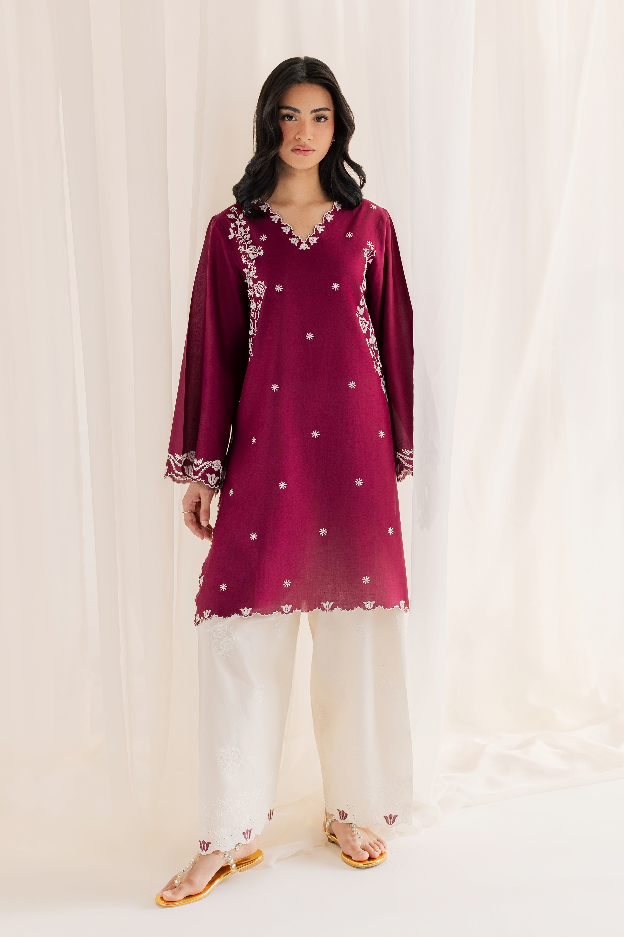 Jam Heart 2Pc - Embroidered Lawn Dress EverydayEdit26 BATIK XS / Jam / Pima Lawn-S / Jam / Pima Lawn-M / Jam / Pima Lawn-L / Jam / Pima Lawn-XL / Jam / Pima Lawn