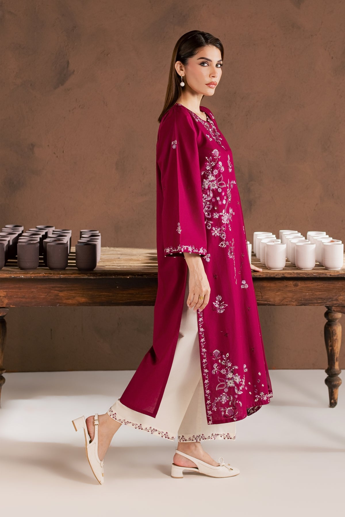 Jammy 3Pc - Embroidered Cambric Pret PRETAW2026 BATIK XS / Jam / Cambric