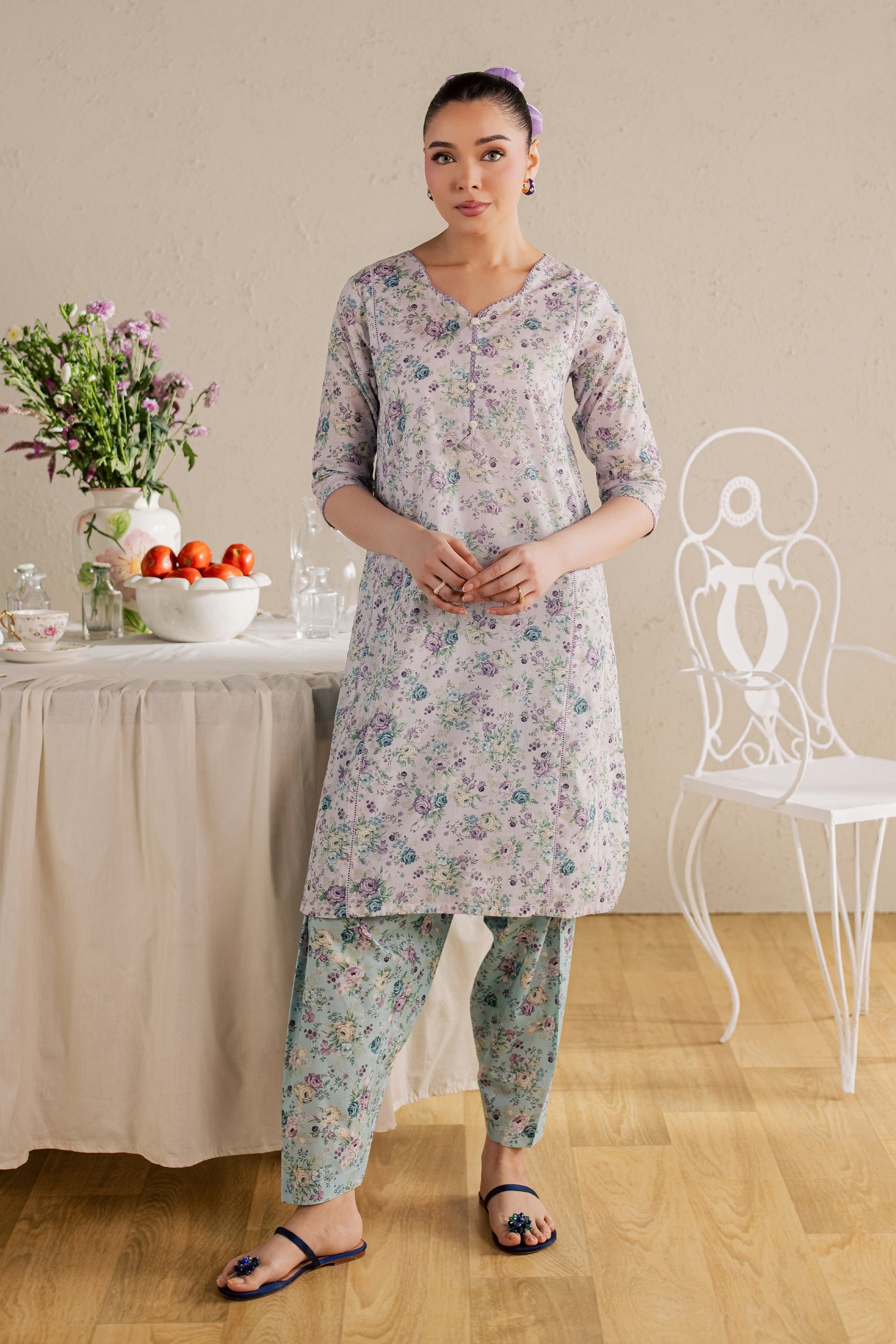 Jeremiah 2Pc - Printed Lawn Dress BATIKSS26 BATIK XS / Pink / Lawn-S / Pink / Lawn-M / Pink / Lawn-L / Pink / Lawn-XL / Pink / Lawn