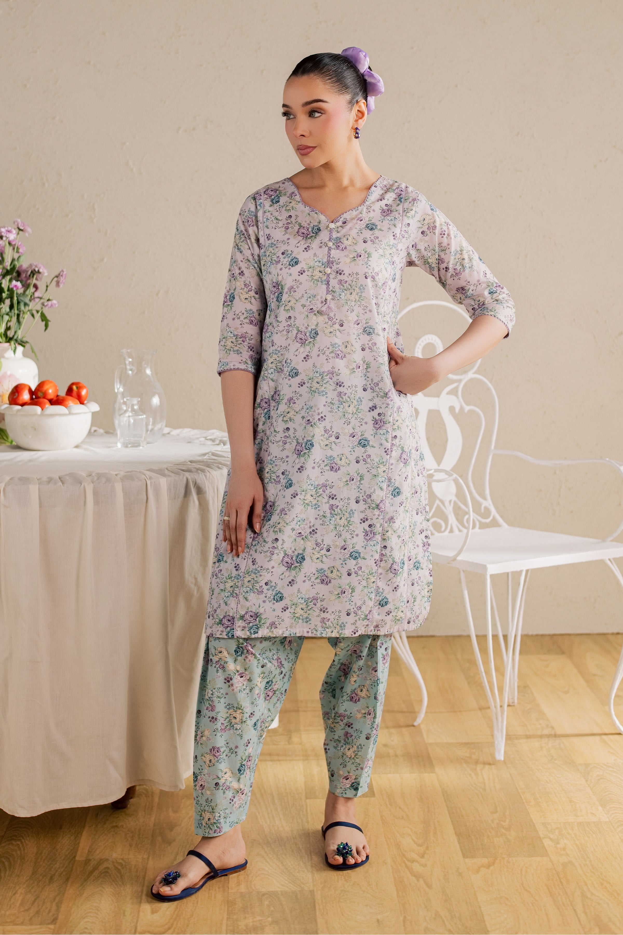 Jeremiah 2Pc - Printed Lawn Dress BATIKSS26 BATIK XS / Pink / Lawn-S / Pink / Lawn-M / Pink / Lawn-L / Pink / Lawn-XL / Pink / Lawn