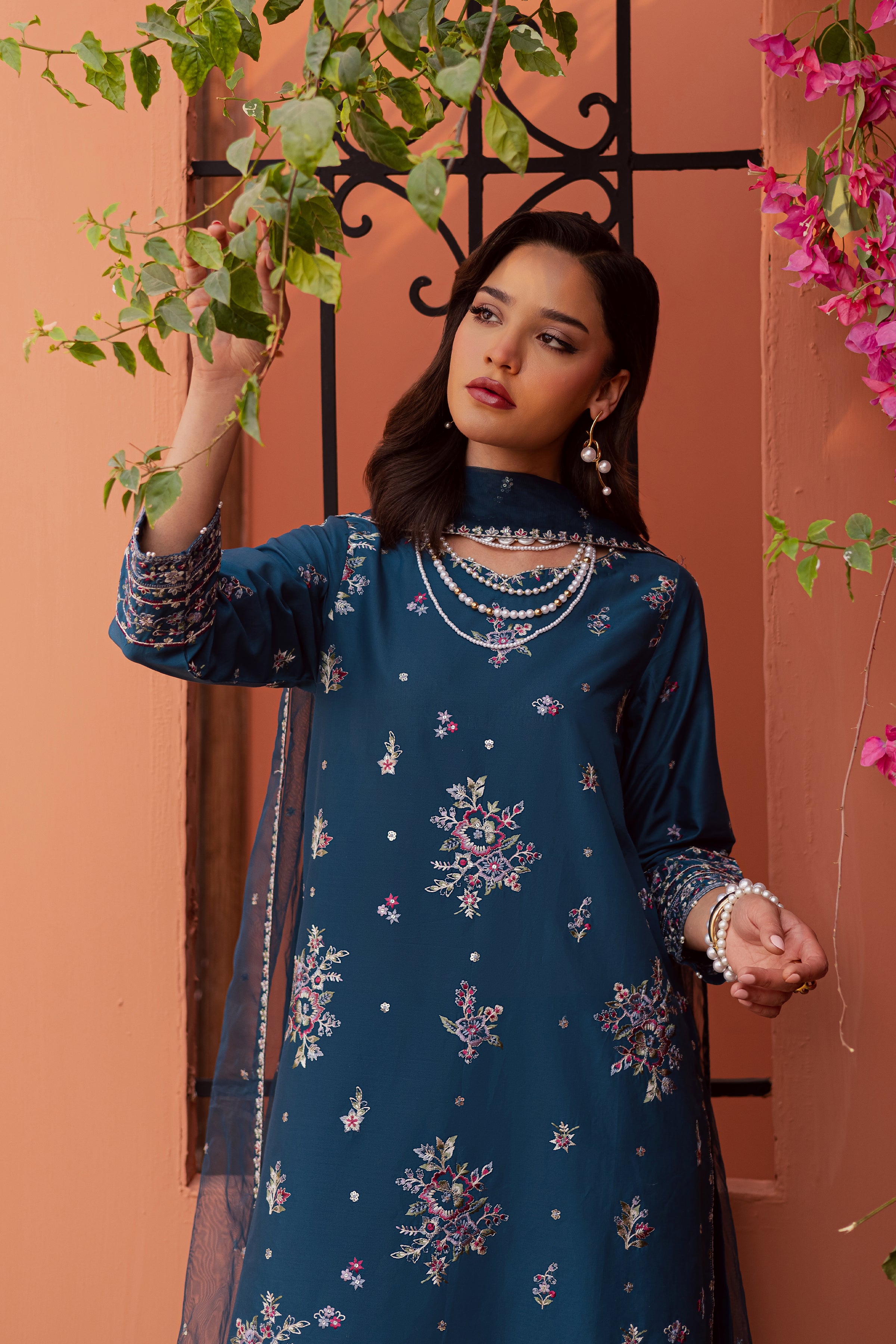 Jheel 3Pc - Festive Embroidered Lawn BATIKEID2026 BATIK XS / Prussian Blue / Pima Lawn-S / Prussian Blue / Pima Lawn-M / Prussian Blue / Pima Lawn-L / Prussian Blue / Pima Lawn-XL / Prussian Blue / Pima Lawn