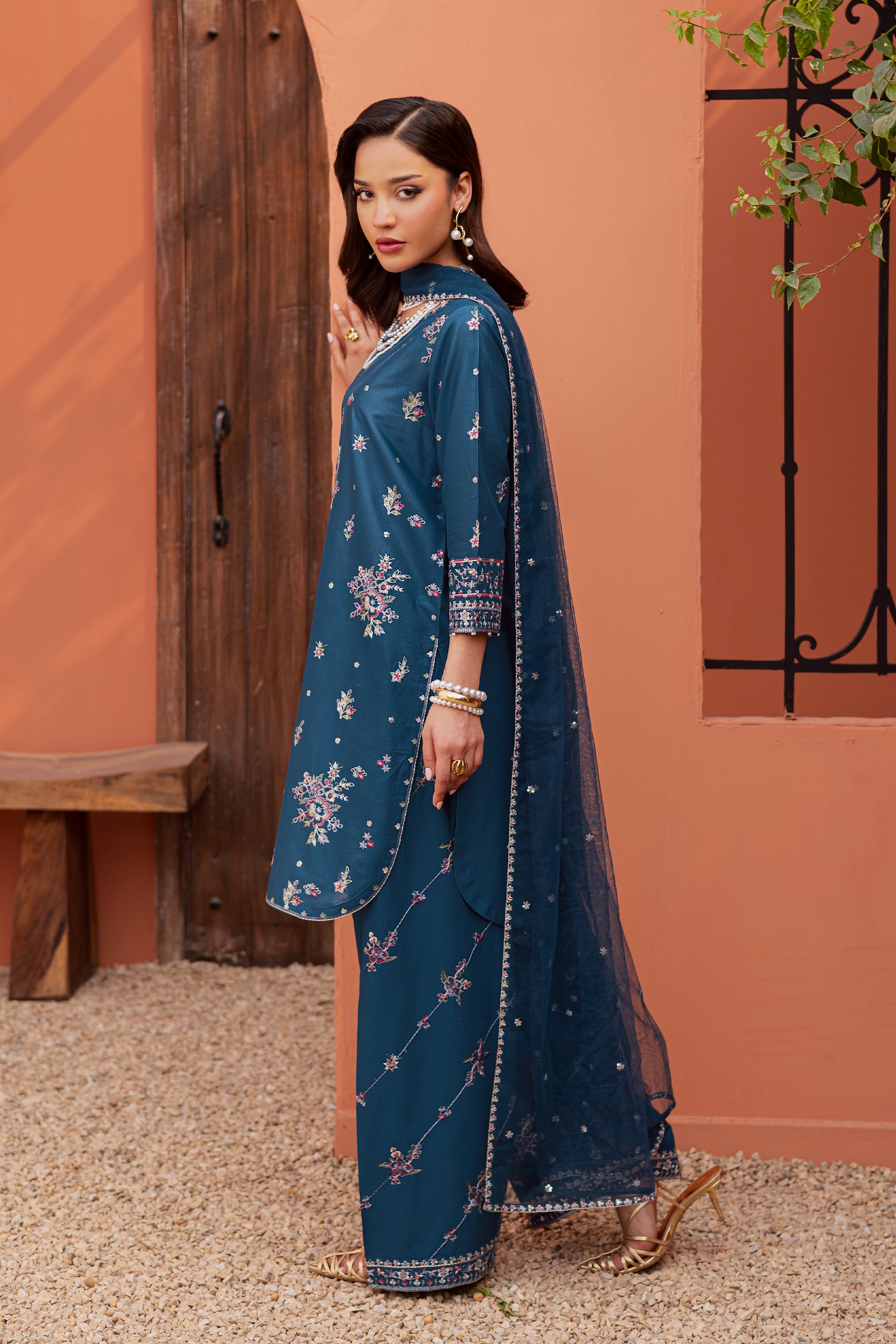Jheel 3Pc - Festive Embroidered Lawn BATIKEID2026 BATIK XS / Prussian Blue / Pima Lawn-S / Prussian Blue / Pima Lawn-M / Prussian Blue / Pima Lawn-L / Prussian Blue / Pima Lawn-XL / Prussian Blue / Pima Lawn