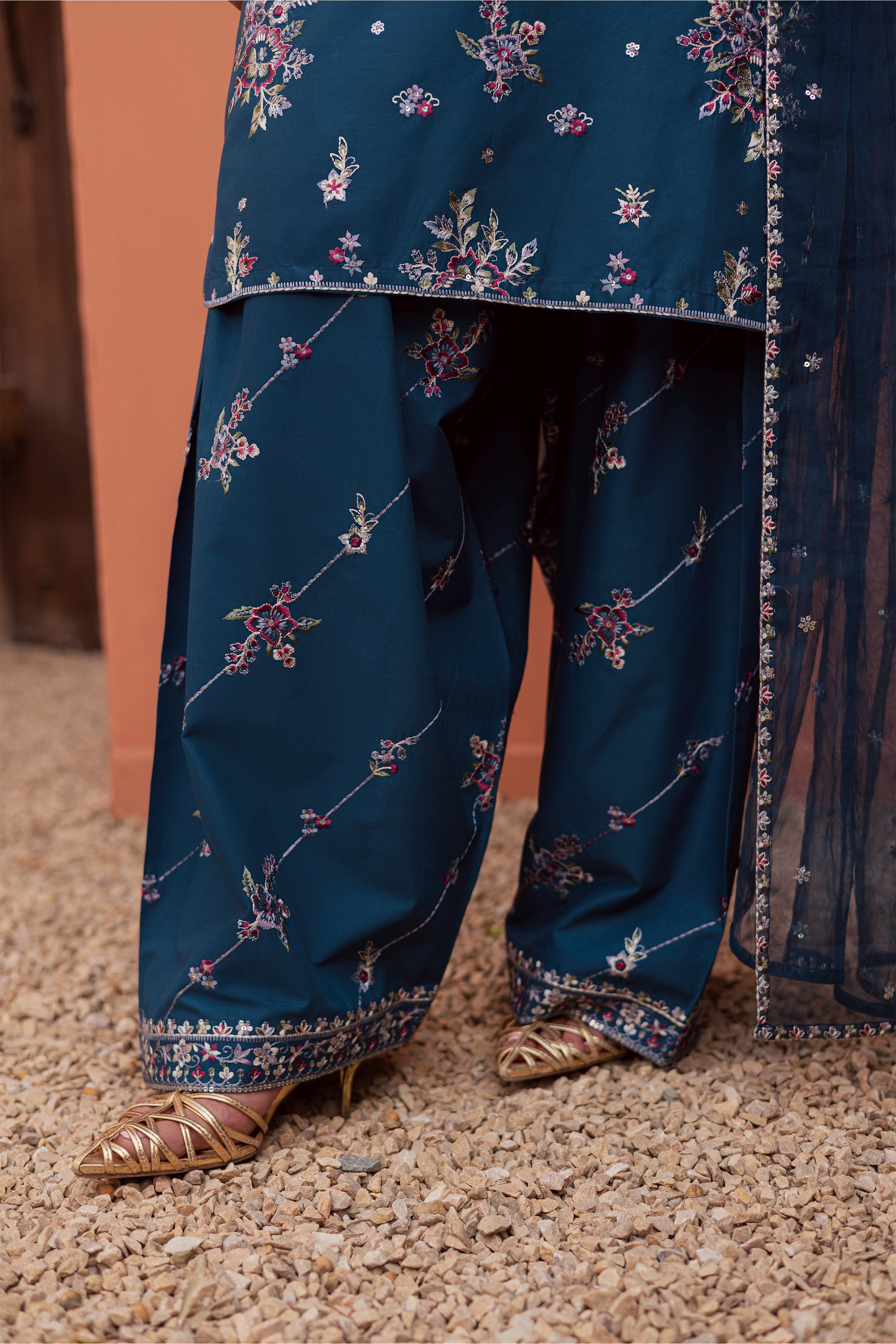 Jheel 3Pc - Festive Embroidered Lawn BATIKEID2026 BATIK XS / Prussian Blue / Pima Lawn-S / Prussian Blue / Pima Lawn-M / Prussian Blue / Pima Lawn-L / Prussian Blue / Pima Lawn-XL / Prussian Blue / Pima Lawn