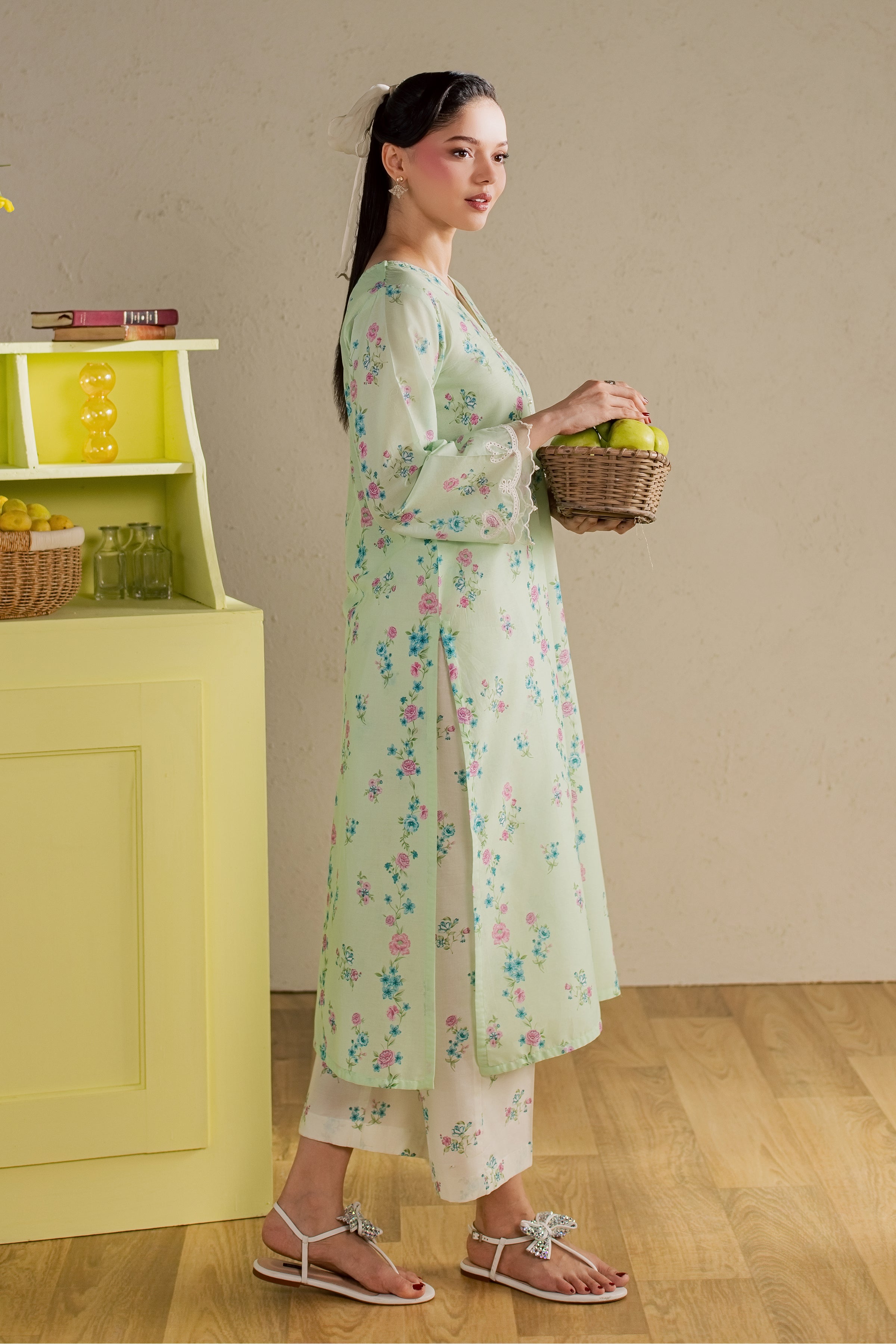 Jiwon 2Pc - Printed Lawn Dress BATIKSS26 BATIK XS / Green / Lawn-S / Green / Lawn-M / Green / Lawn-L / Green / Lawn-XL / Green / Lawn