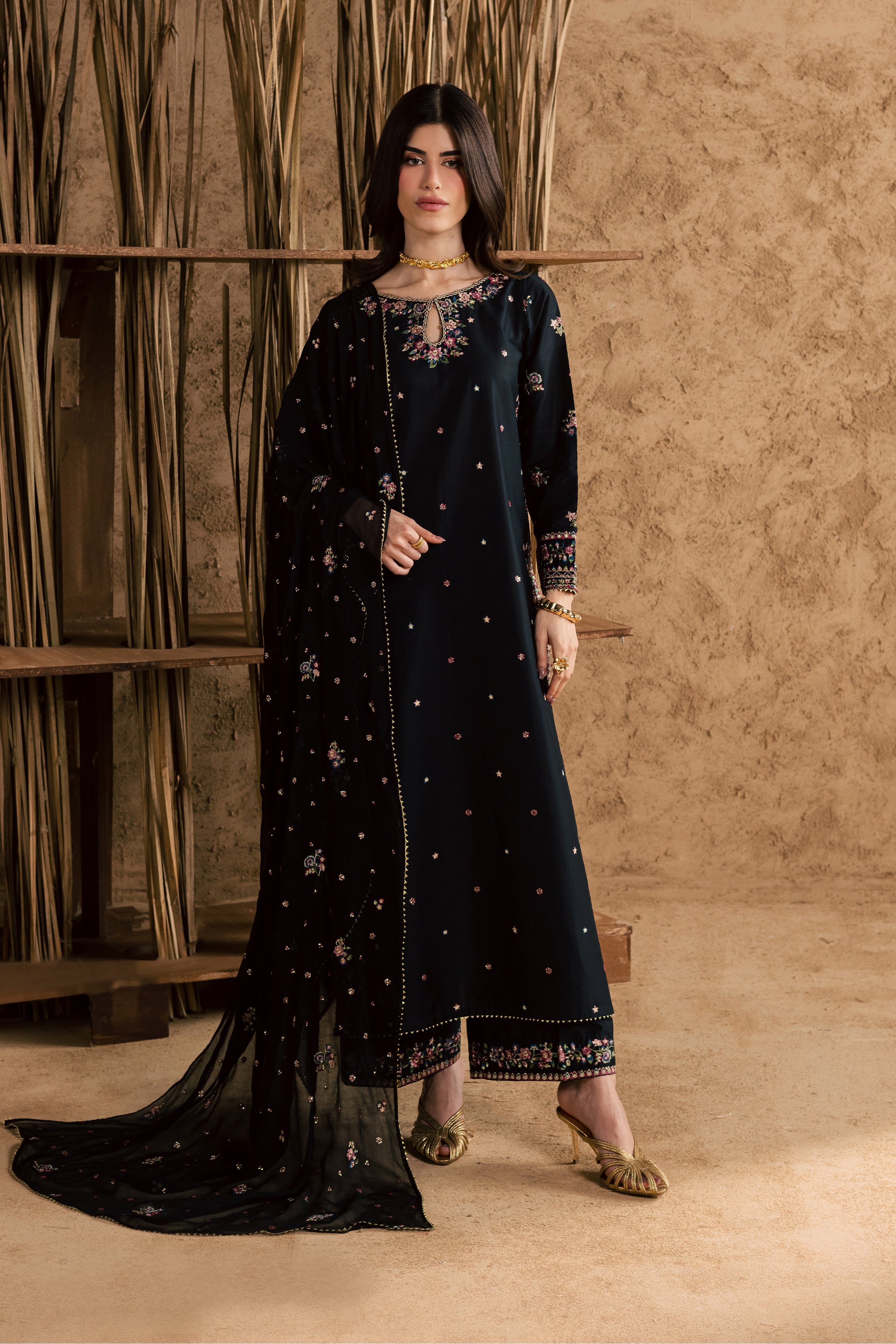 Johana 3Pc - Festive Eid Pret BATIKEID2026 BATIK XS / Black / Giza-S / Black / Giza-M / Black / Giza-L / Black / Giza-XL / Black / Giza