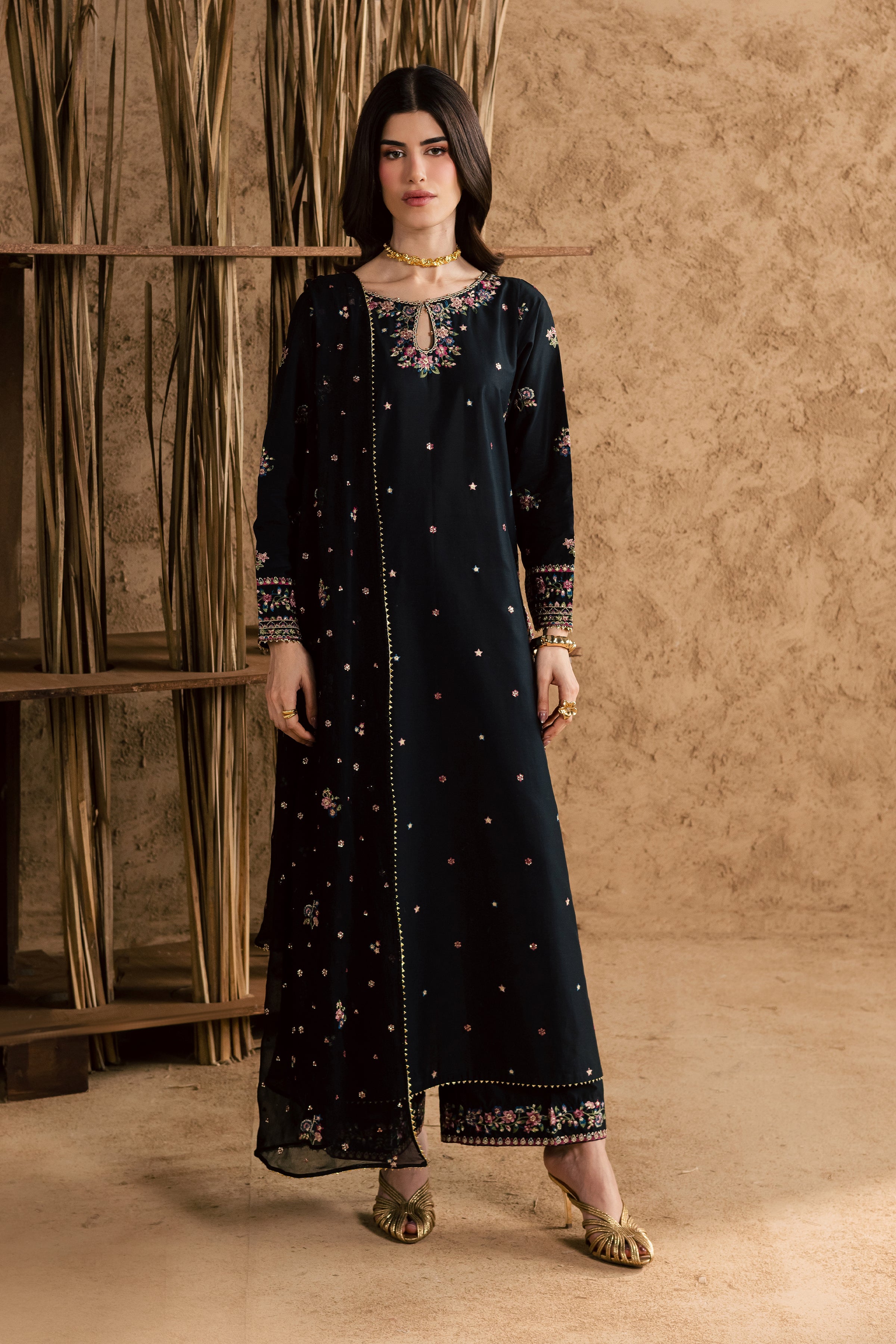Johana 3Pc - Festive Eid Pret BATIKEID2026 BATIK XS / Black / Giza-S / Black / Giza-M / Black / Giza-L / Black / Giza-XL / Black / Giza