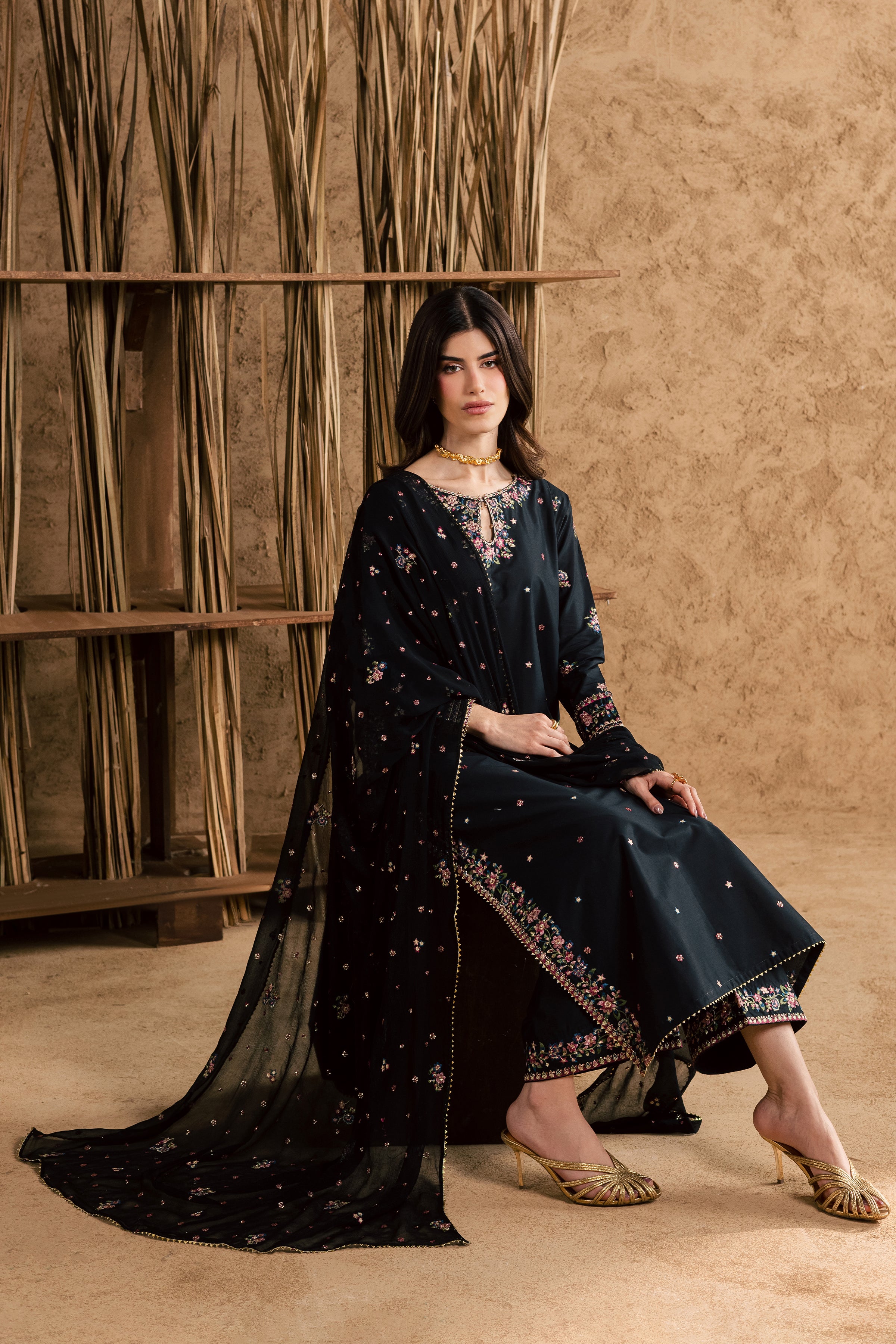 Johana 3Pc - Festive Eid Pret BATIKEID2026 BATIK XS / Black / Giza-S / Black / Giza-M / Black / Giza-L / Black / Giza-XL / Black / Giza