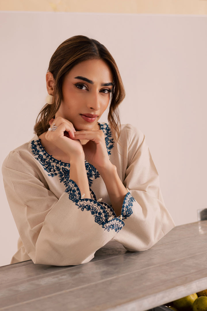 Jumbo 2Pc - Embroidered Khaddar Dress BATIK WINTER PRET 2025  BATIK   XS / Beige / Khaddar-S / Beige / Khaddar-M / Beige / Khaddar-L / Beige / Khaddar-XL / Beige / Khaddar