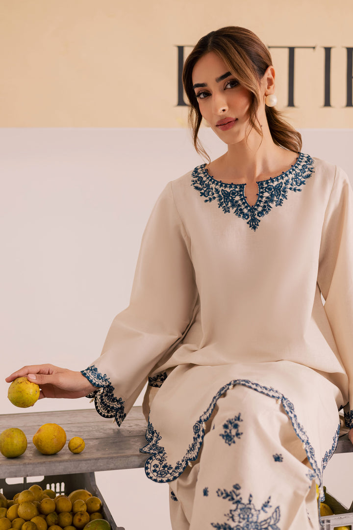 Jumbo 2Pc - Embroidered Khaddar Dress BATIK WINTER PRET 2025  BATIK   XS / Beige / Khaddar-S / Beige / Khaddar-M / Beige / Khaddar-L / Beige / Khaddar-XL / Beige / Khaddar