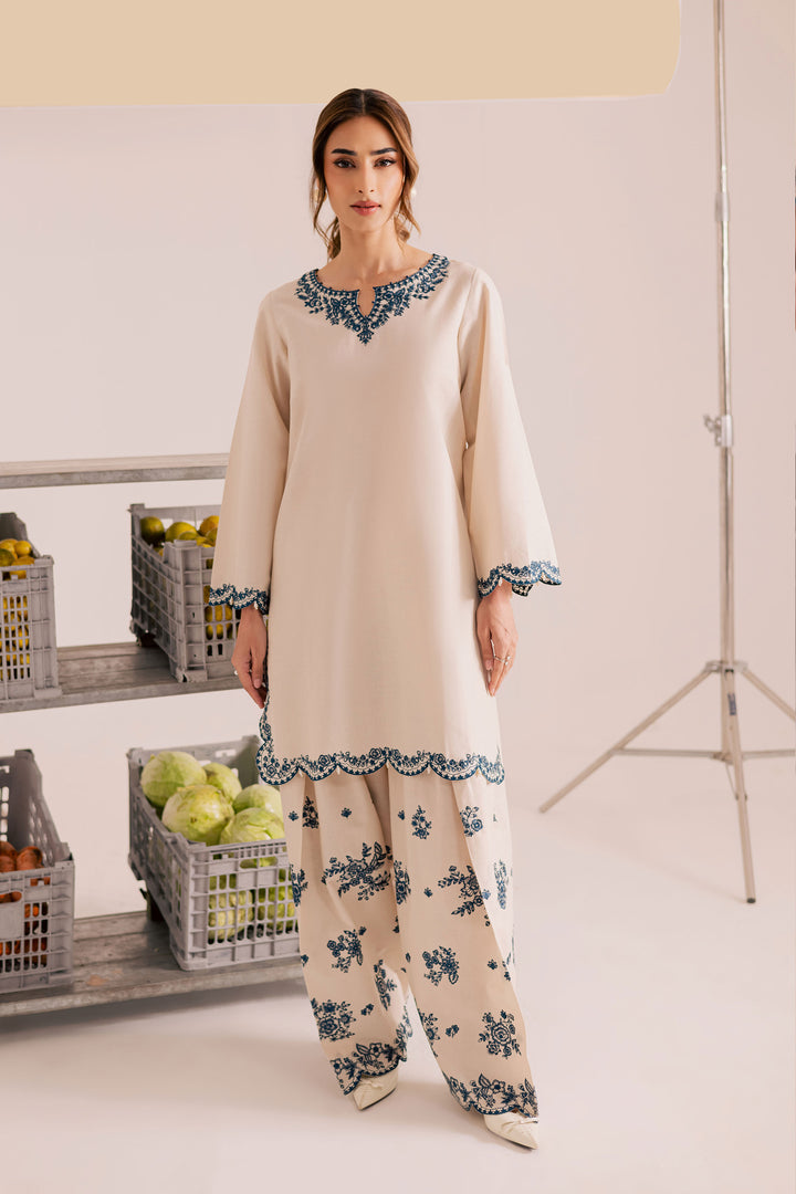 Jumbo 2Pc - Embroidered Khaddar Dress BATIK WINTER PRET 2025  BATIK   XS / Beige / Khaddar-S / Beige / Khaddar-M / Beige / Khaddar-L / Beige / Khaddar-XL / Beige / Khaddar