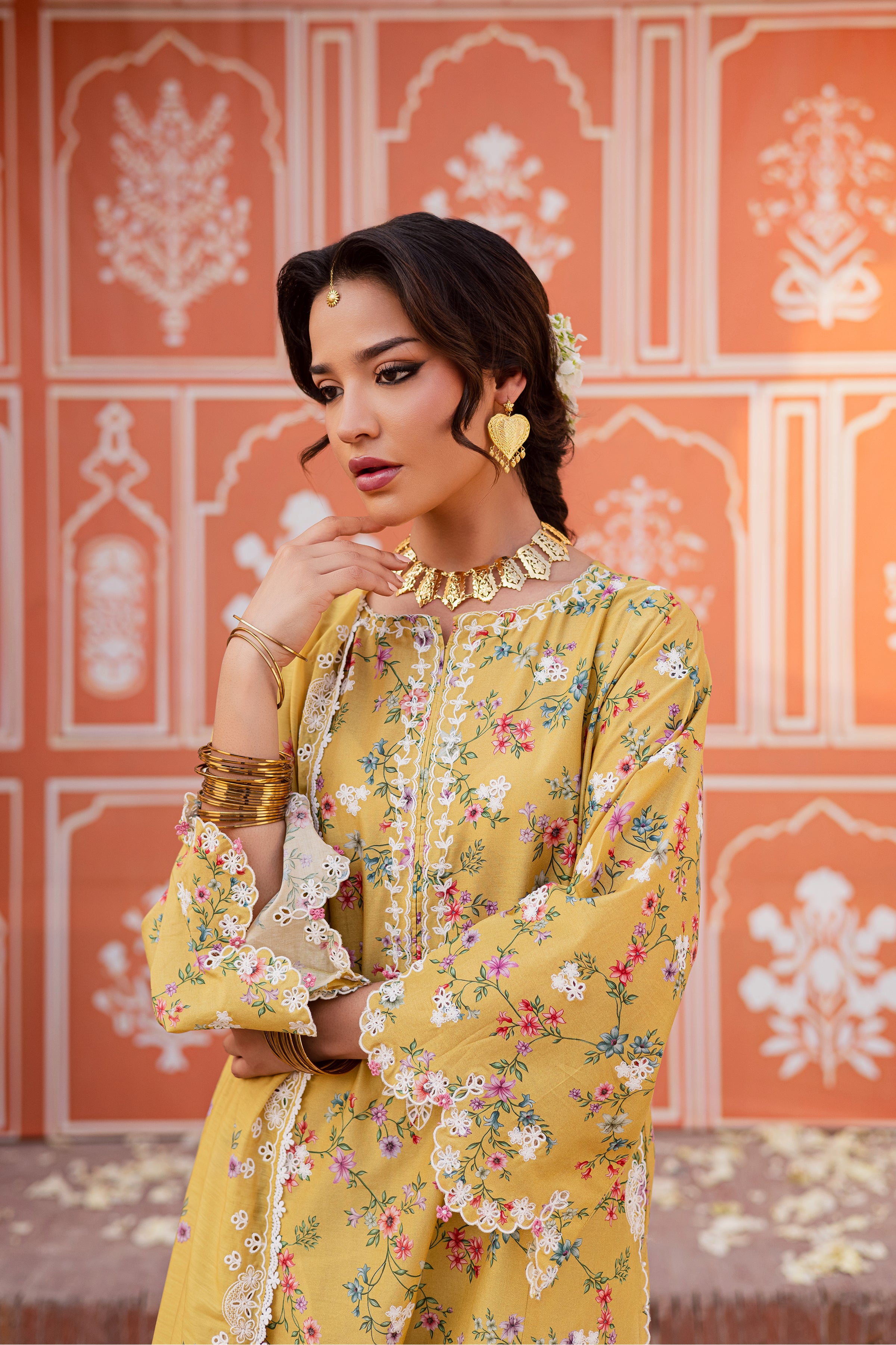 Key Lime 3Pc - Festive Eid Prints BATIKEID2026 BATIK XS / Yellow / Lawn-S / Yellow / Lawn-M / Yellow / Lawn-L / Yellow / Lawn-XL / Yellow / Lawn