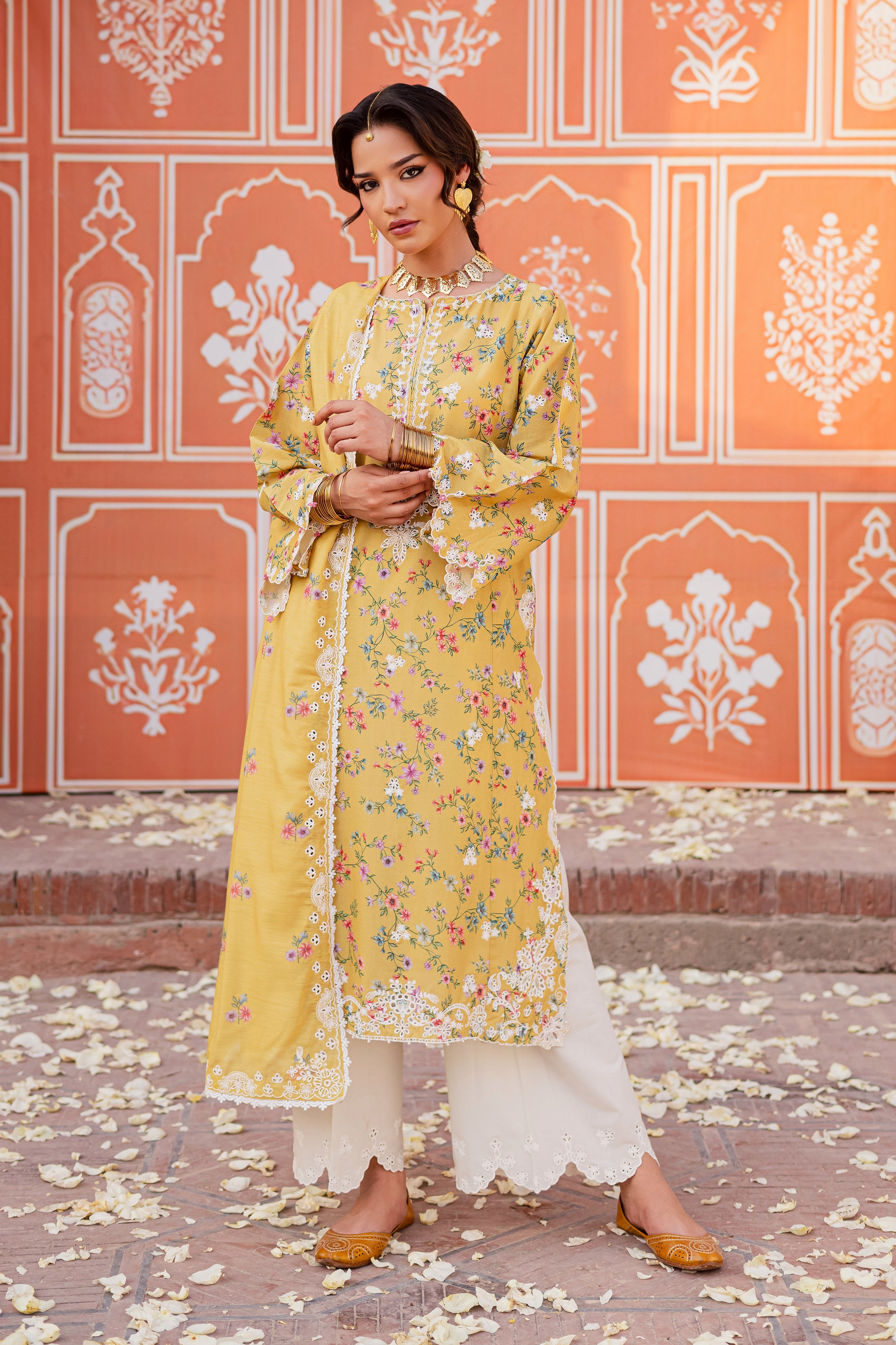 Key Lime 3Pc - Festive Eid Prints BATIKEID2026 BATIK XS / Yellow / Lawn-S / Yellow / Lawn-M / Yellow / Lawn-L / Yellow / Lawn-XL / Yellow / Lawn