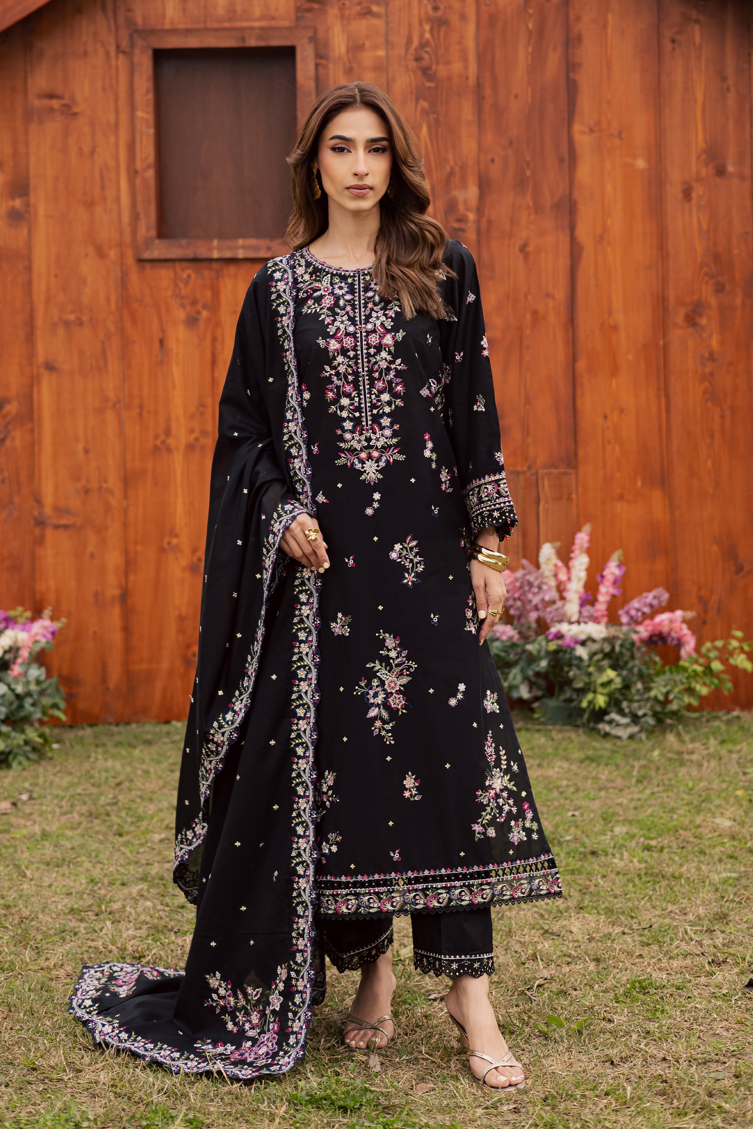 Kynd 3Pc - Festive Embroidered Lawn BATIKEID2026 BATIK XS / Black / Pima Lawn-S / Black / Pima Lawn-M / Black / Pima Lawn-L / Black / Pima Lawn-XL / Black / Pima Lawn