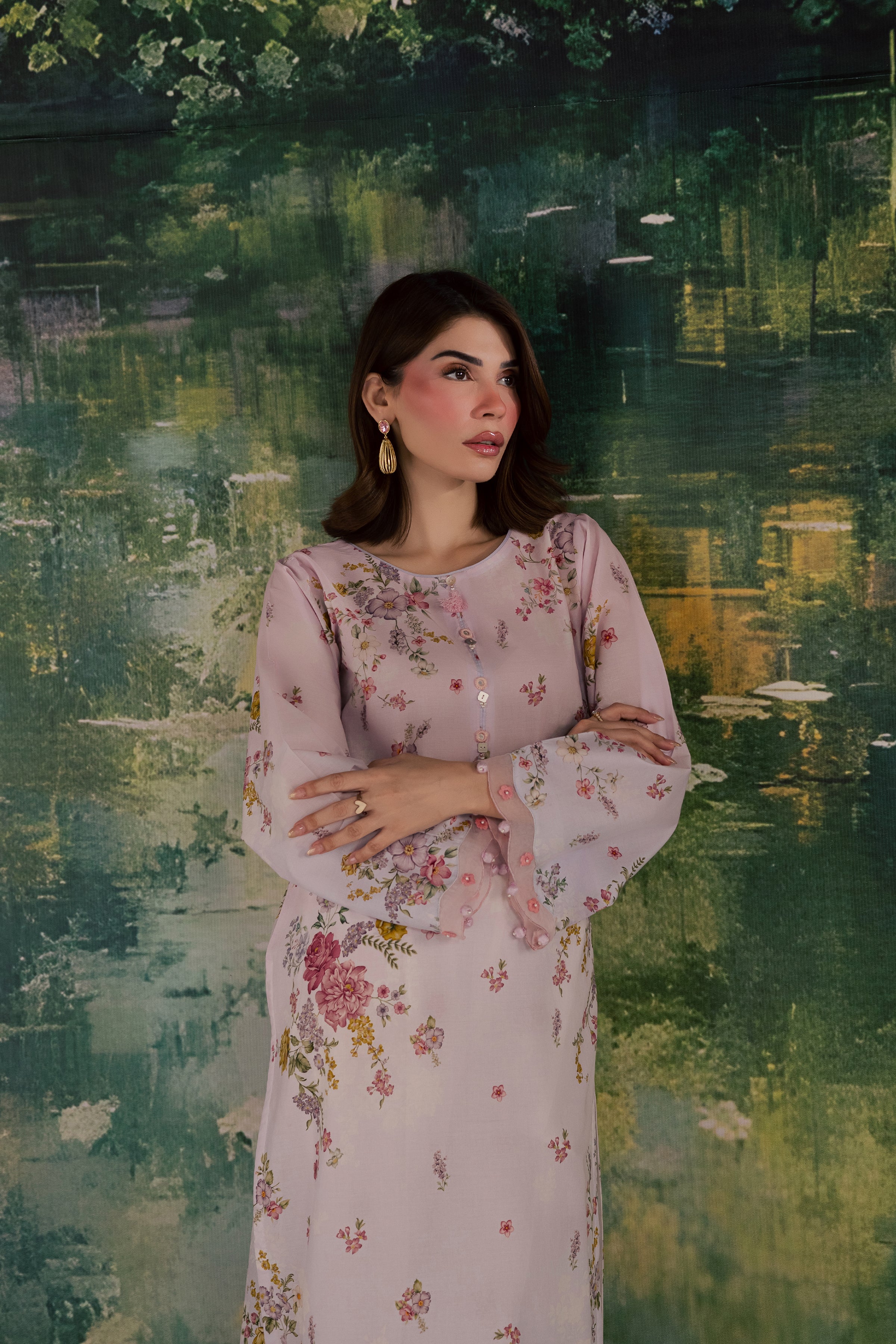 Laurel 2Pc - Printed Lawn Dress BATIKSS26 BATIK XS / Ombre / Lawn-S / Ombre / Lawn-M / Ombre / Lawn-L / Ombre / Lawn-XL / Ombre / Lawn