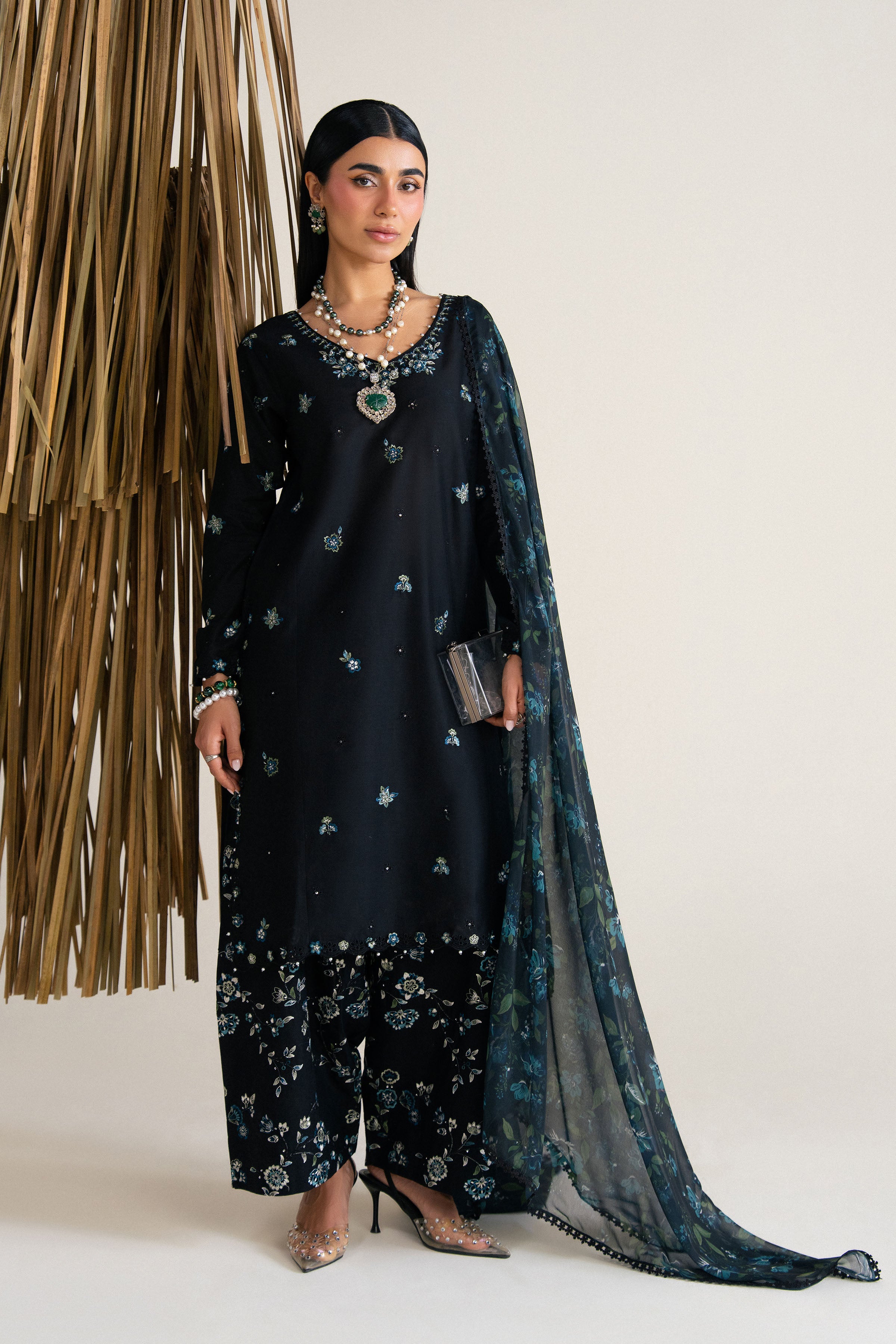 Layali 3Pc - Festive Eid Pret BATIKSS26 BATIK XS / Black / Pima Lawn-S / Black / Pima Lawn-M / Black / Pima Lawn-L / Black / Pima Lawn-XL / Black / Pima Lawn